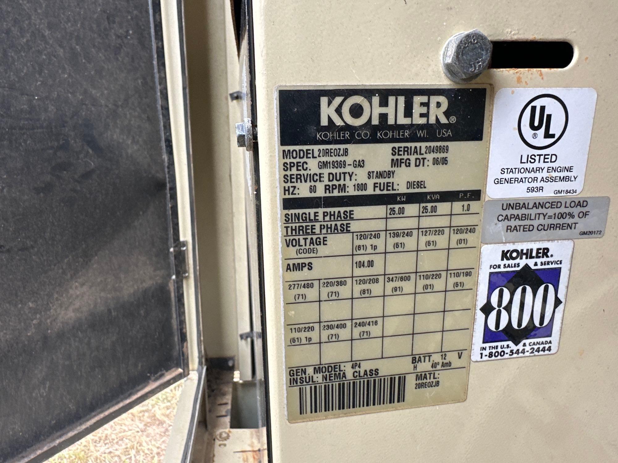 Kohler 20REOZJB