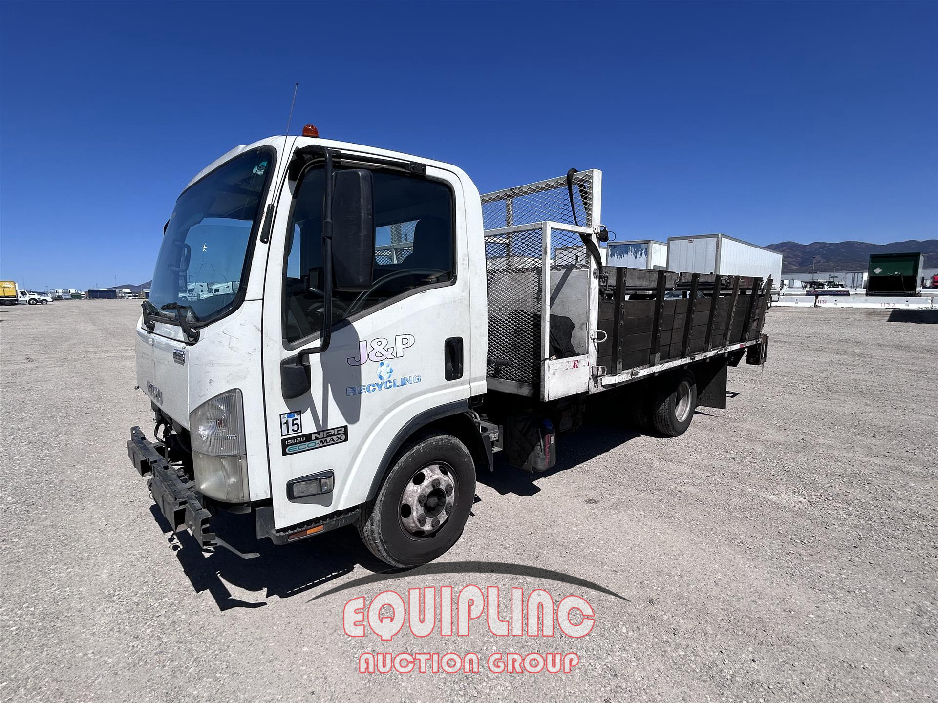 2013 ISUZU NPR STAKE BODY TRUCK