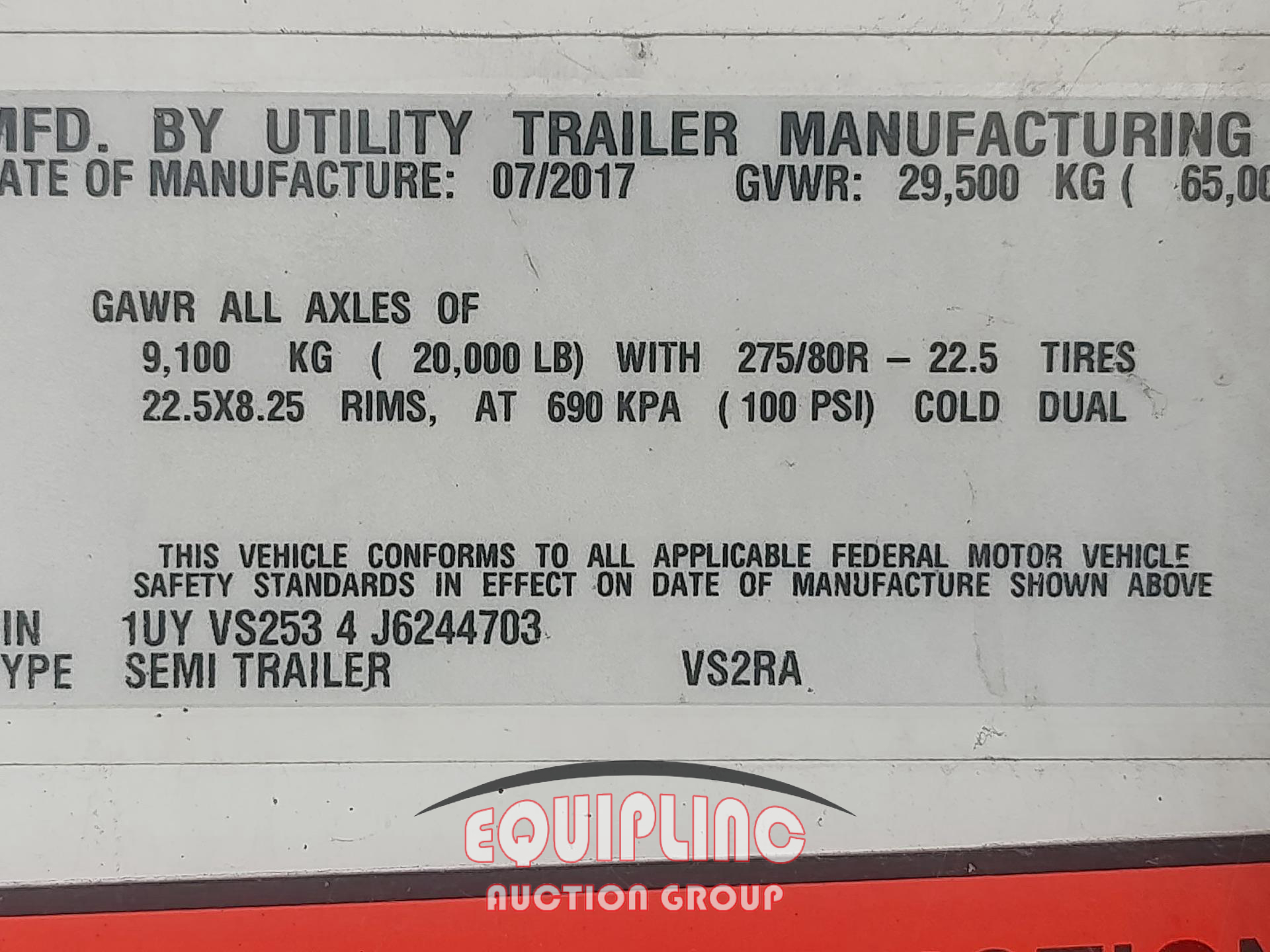 2018 Utility VS2RA