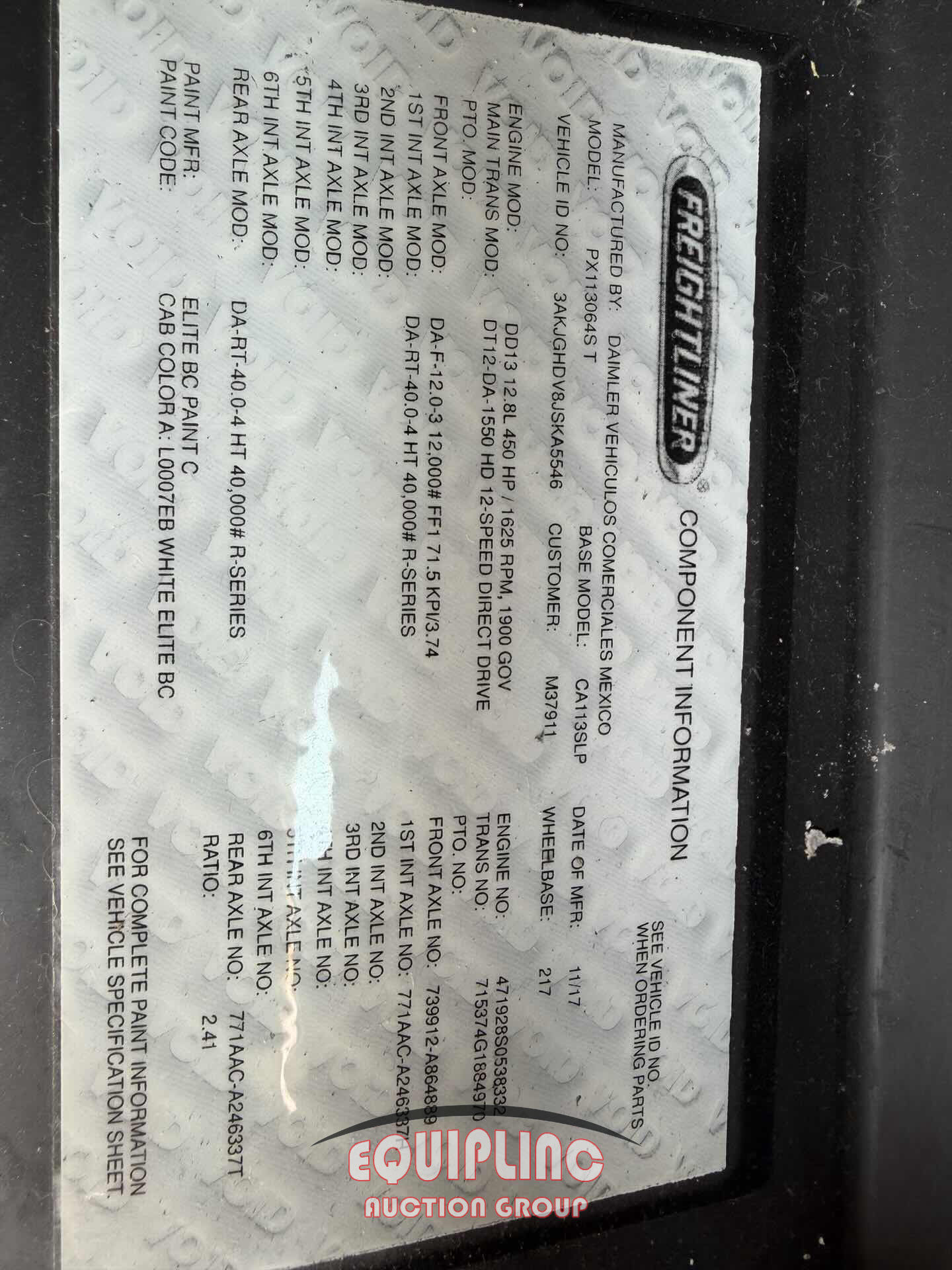 2018 Freightliner CASCADIA