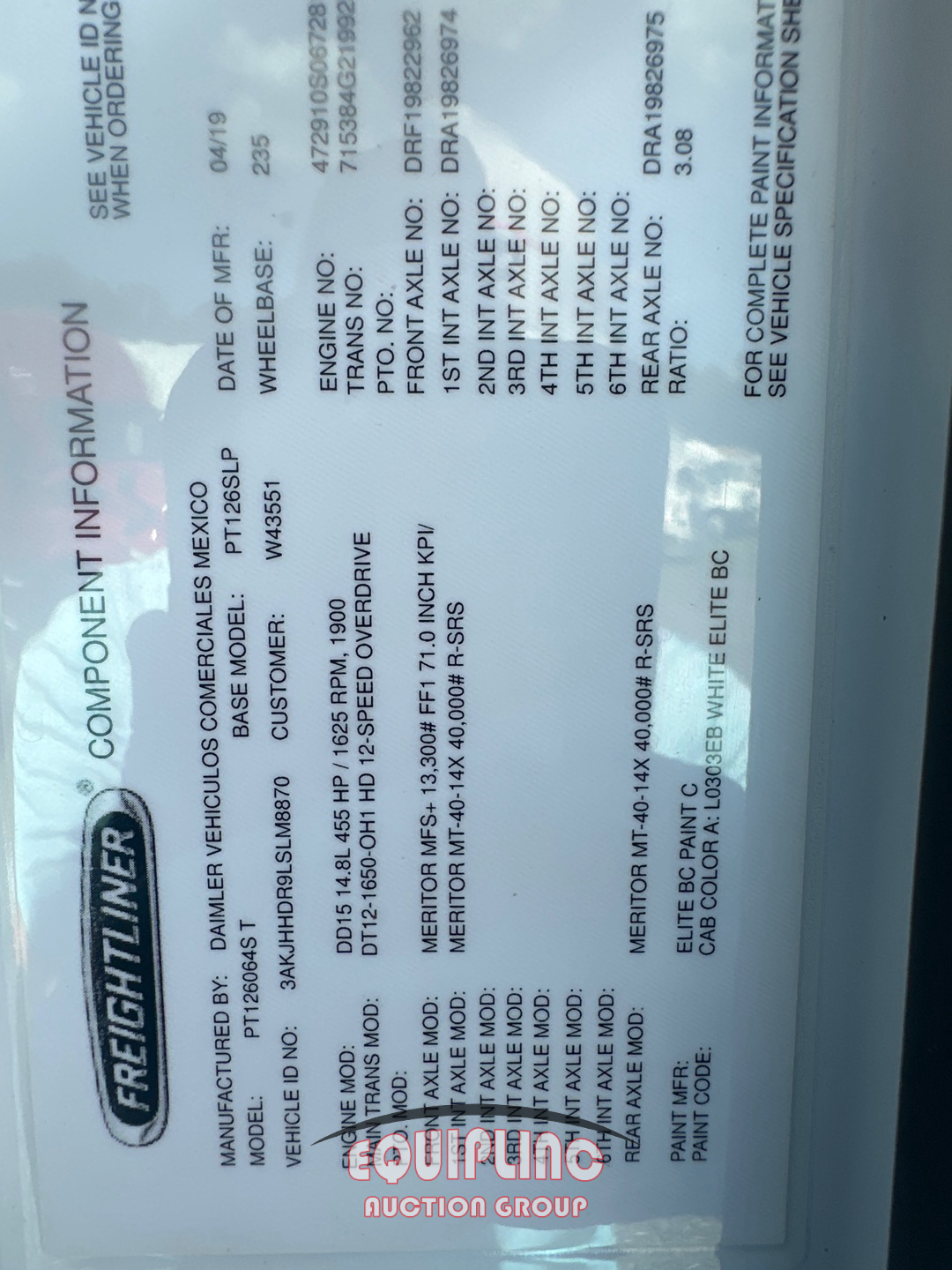 2020 Freightliner CASCADIA