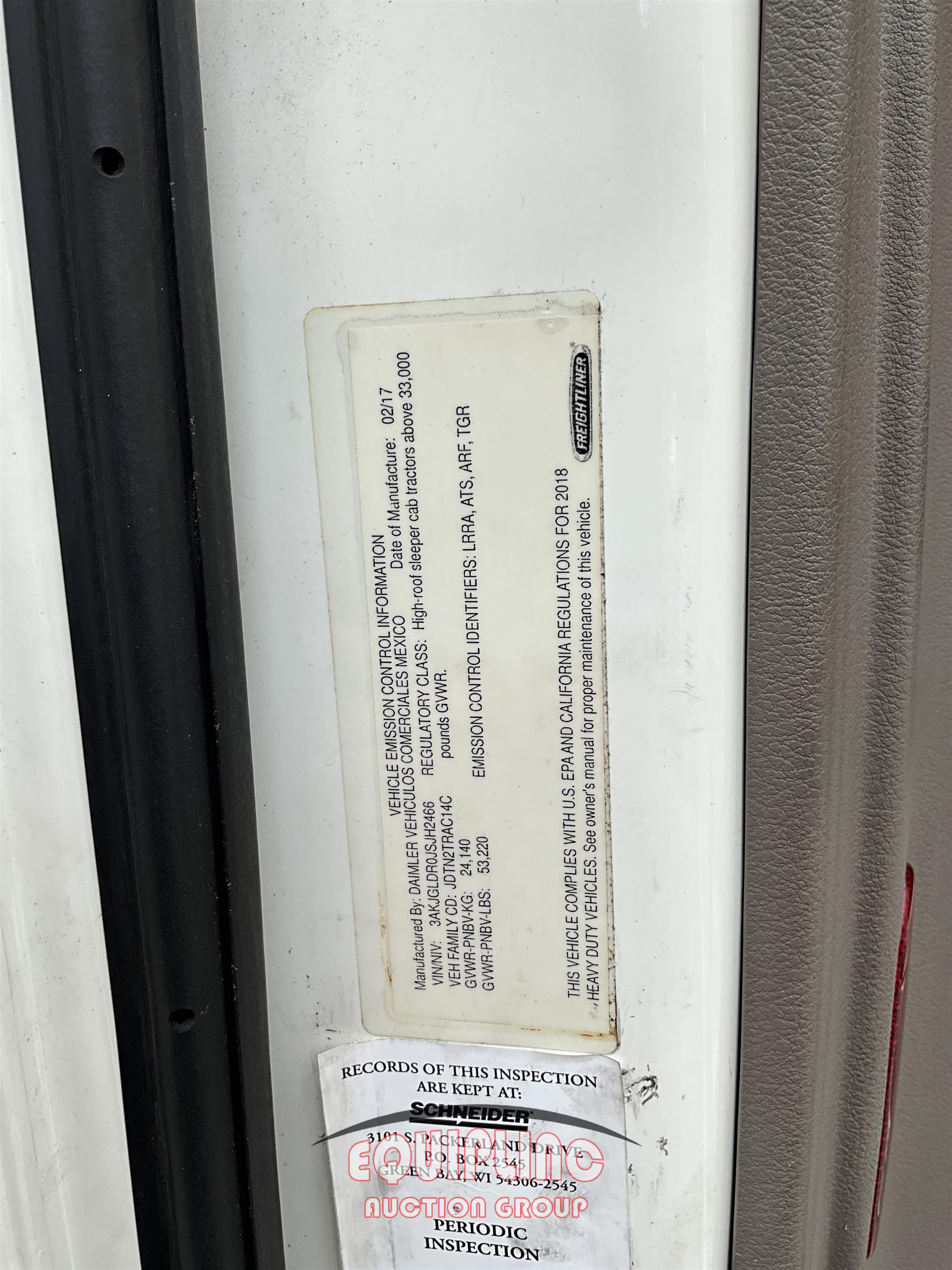 2018 Freightliner CASCADIA