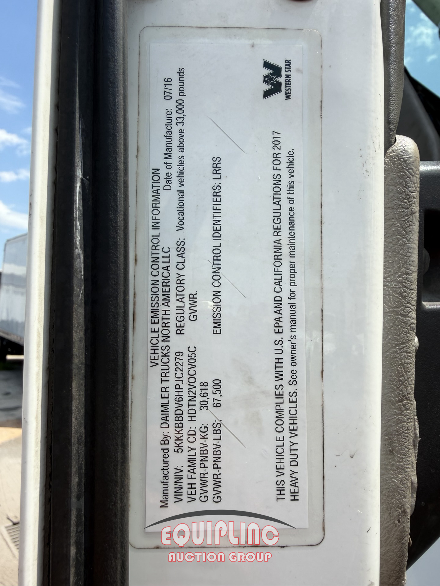 2017 Western Star 4800