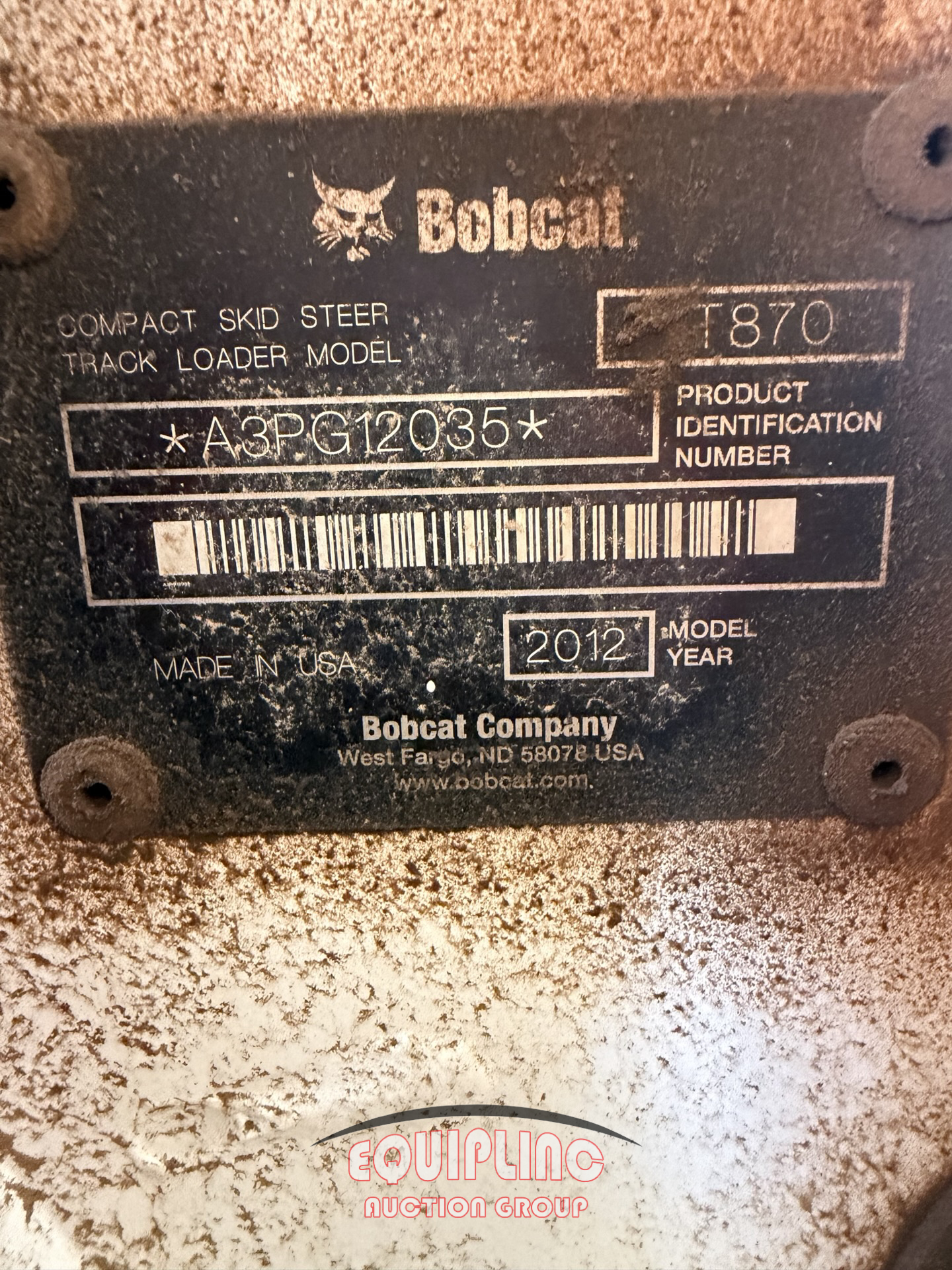 2012 Bobcat T 870
