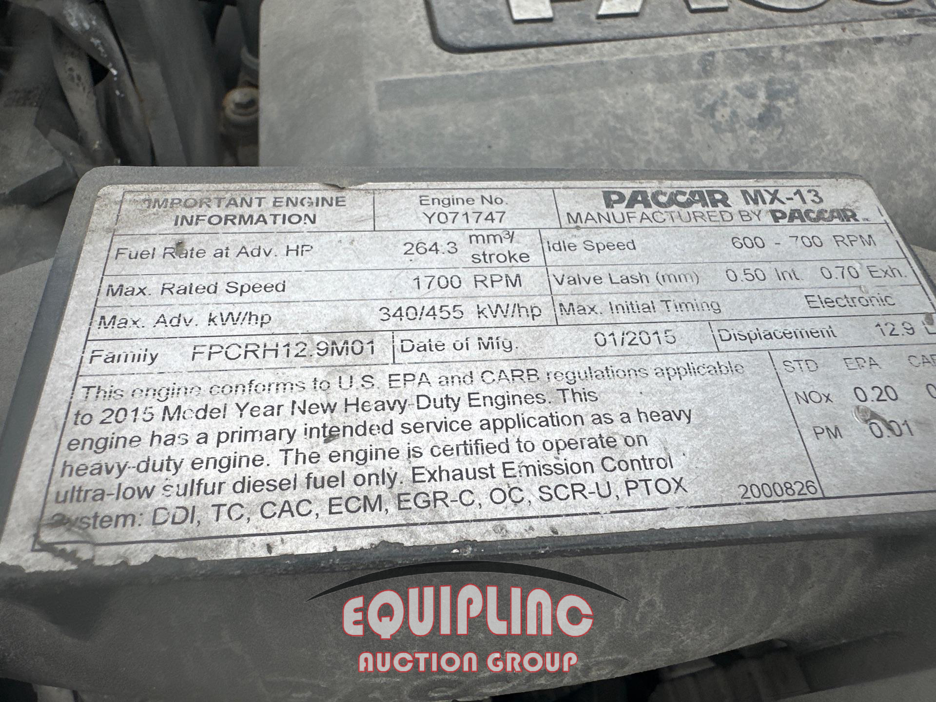 2016 Kenworth T700