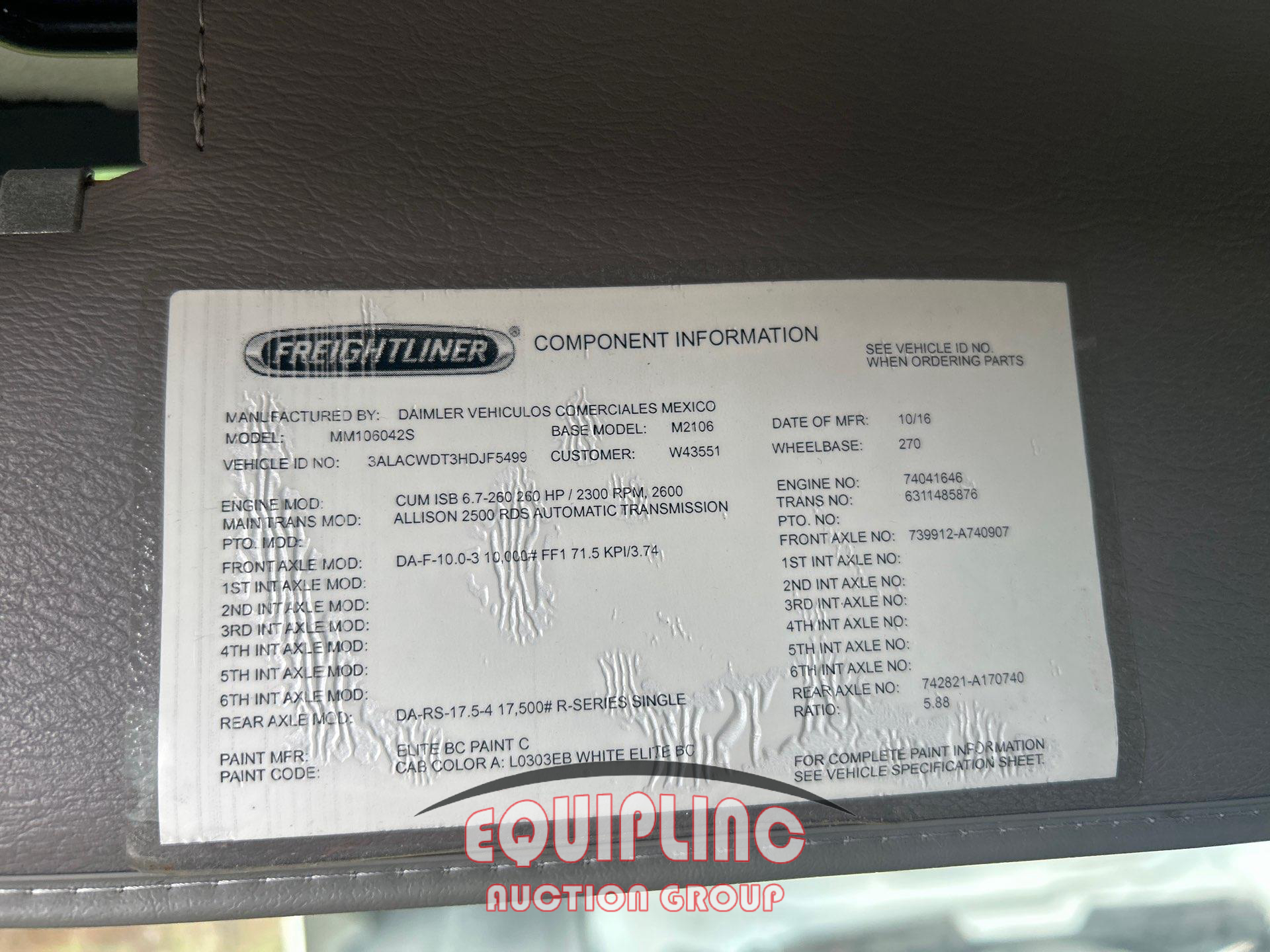 2017 Freightliner M2