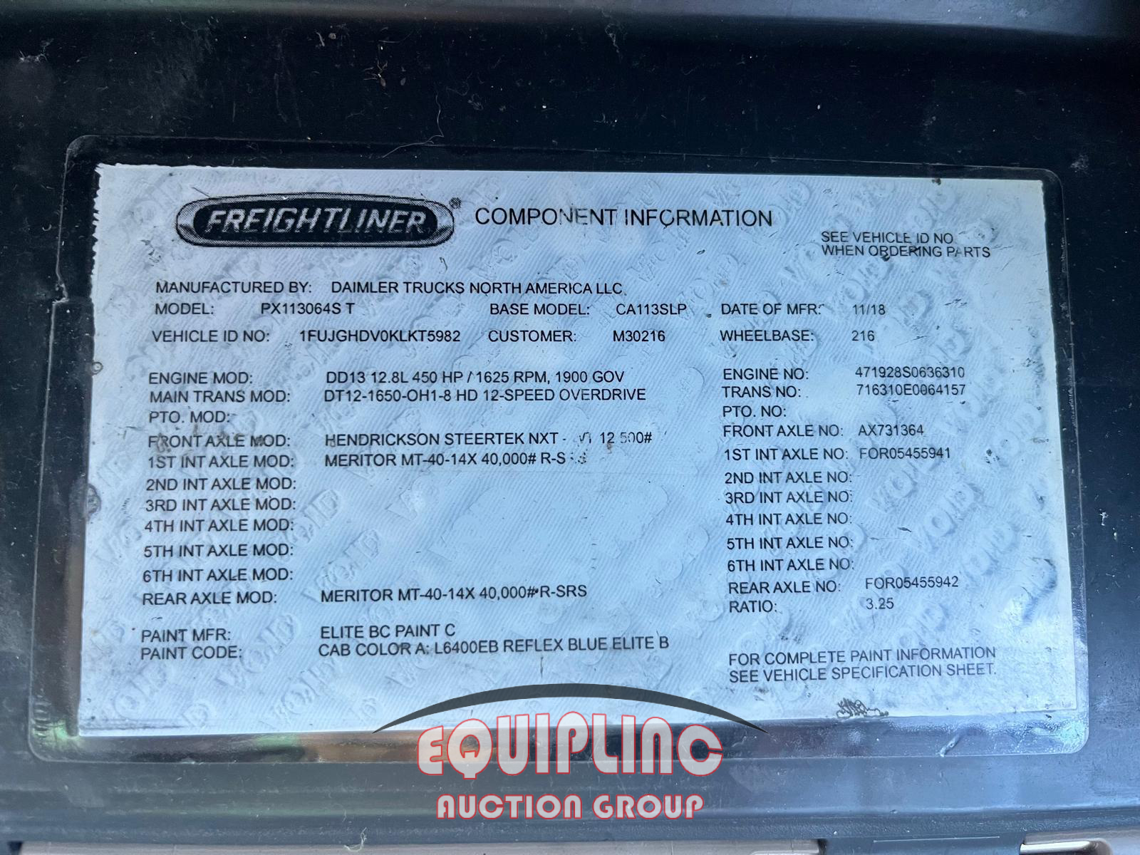 2019 Freightliner CASCADIA