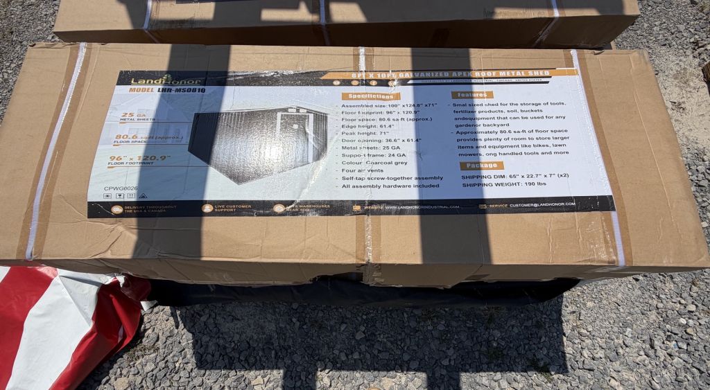 Land Honor 8x10 Galvanized Apex Roof Metal Shed