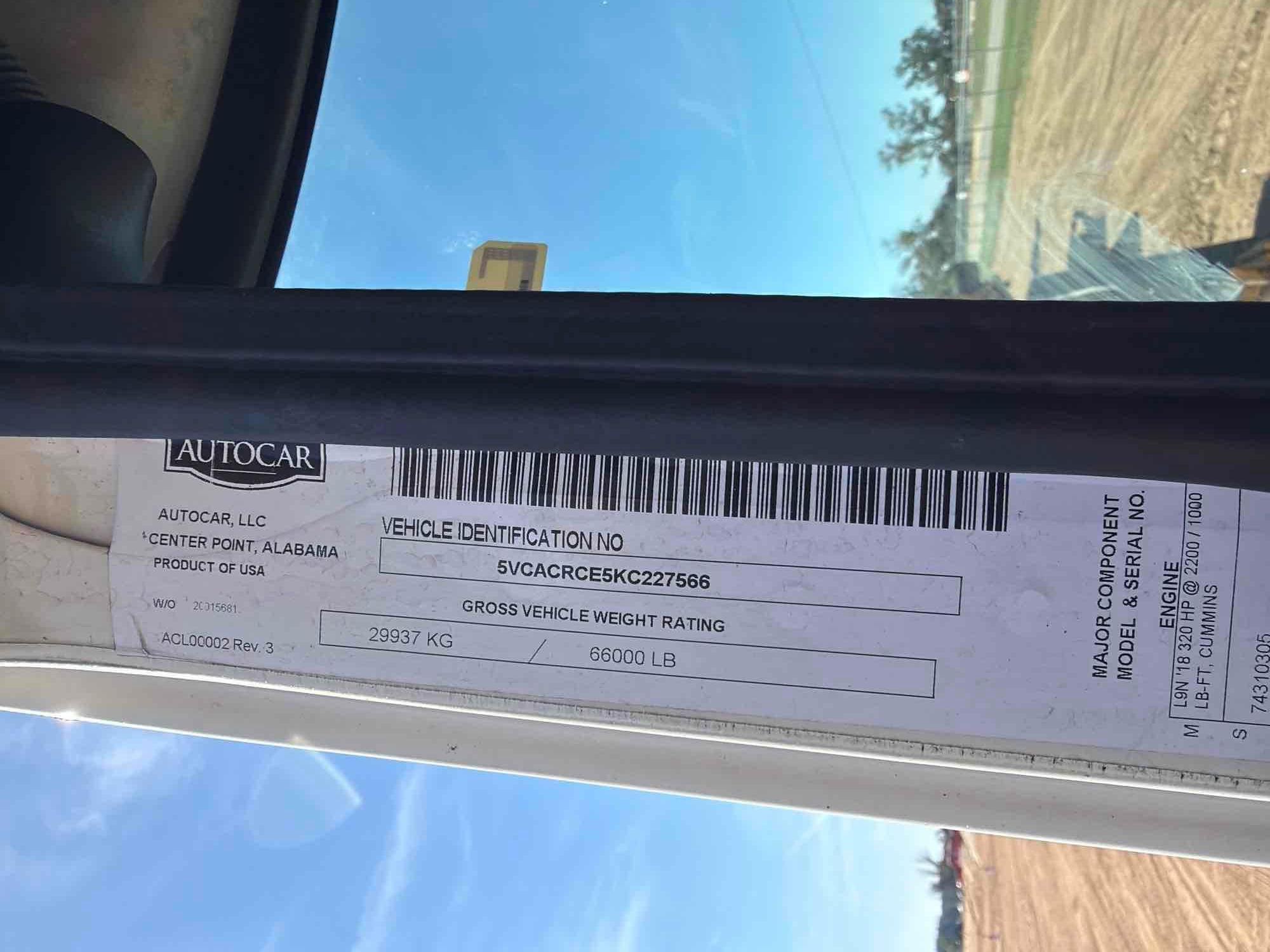 2018 Autocar XPEDITOR