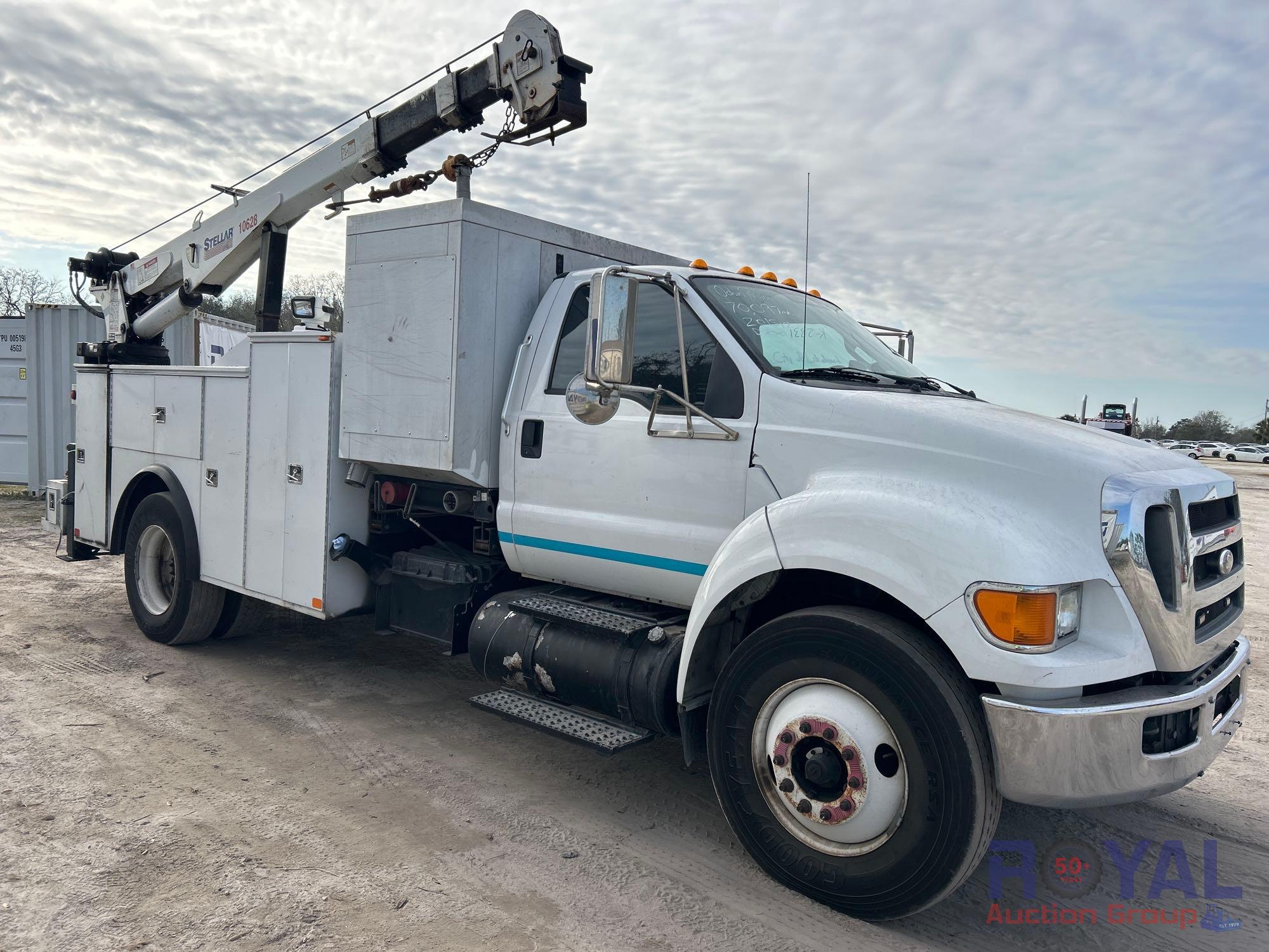2015 Ford F-750 Stellar 10628 5,500LB Crane Service Truck