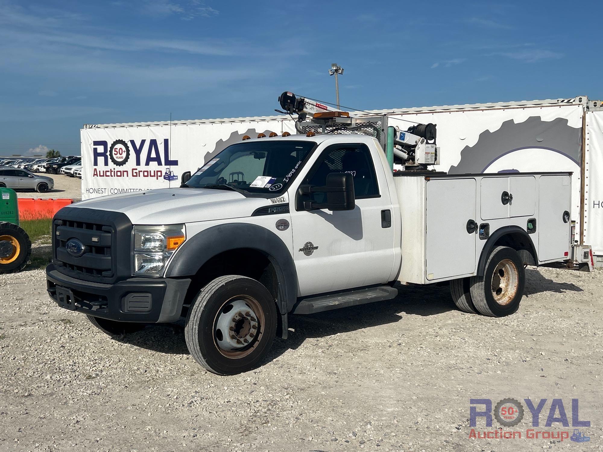 2015 Ford F-550 Auto Crane 4004EH 4,000LB Crane Service Truck