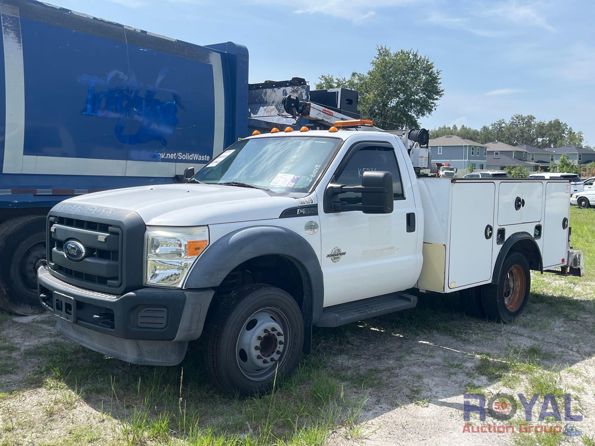 2015 Ford F-550 Auto Crane 4004EH 4,000LB Service Truck