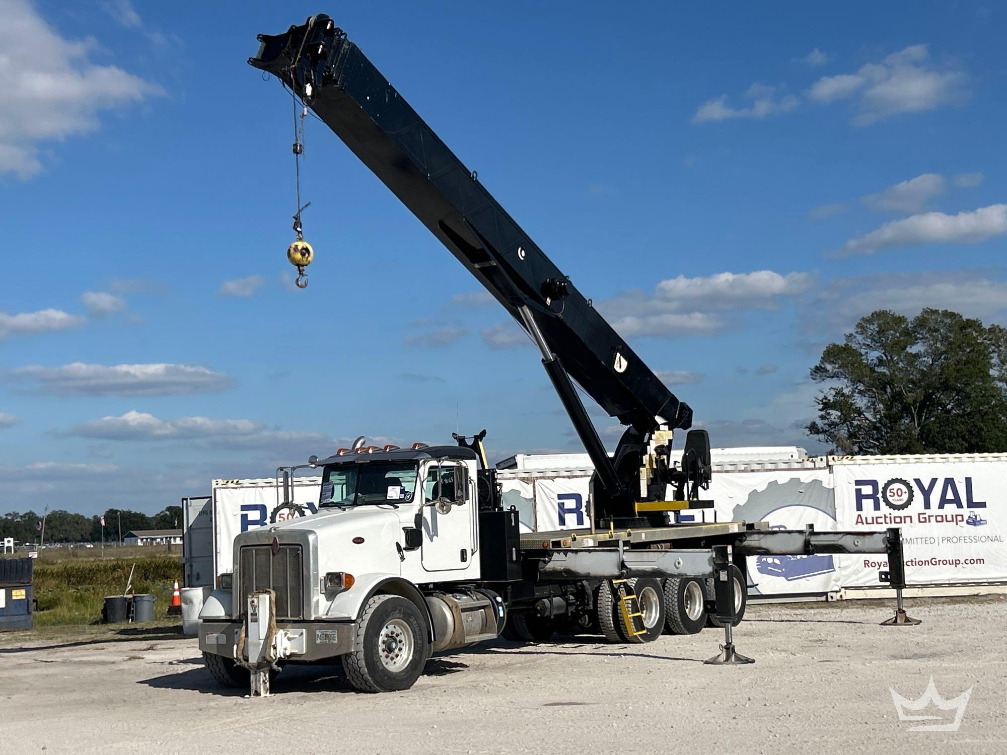 2011 Peterbilt 365 Altec AC38-127S 127ft. 38 Ton Tri-Axle Telescopic Crane Truck