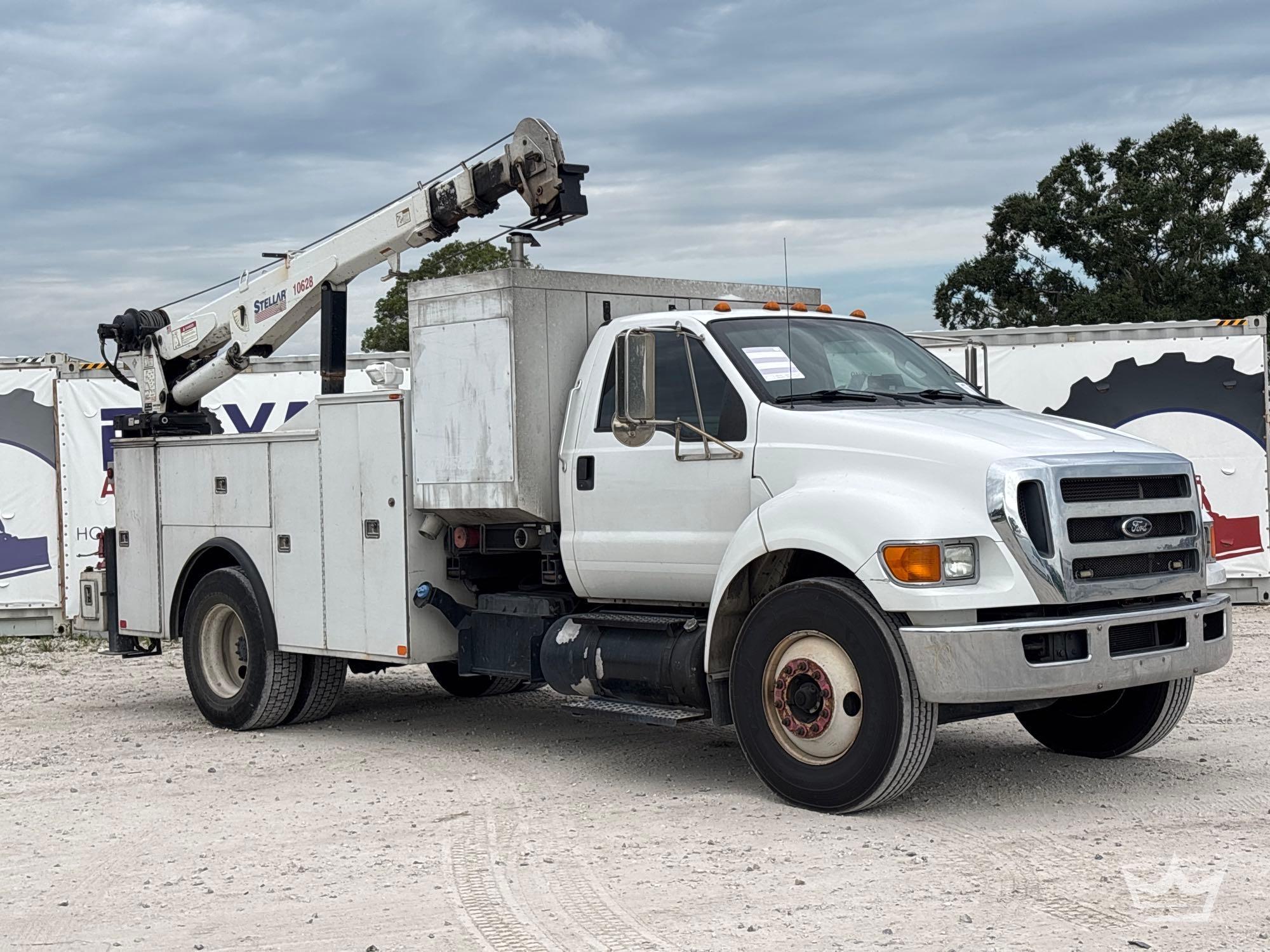 2015 Ford F-750 Stellar 10628 10,000LB 5 Ton Crane Mechanics Truck