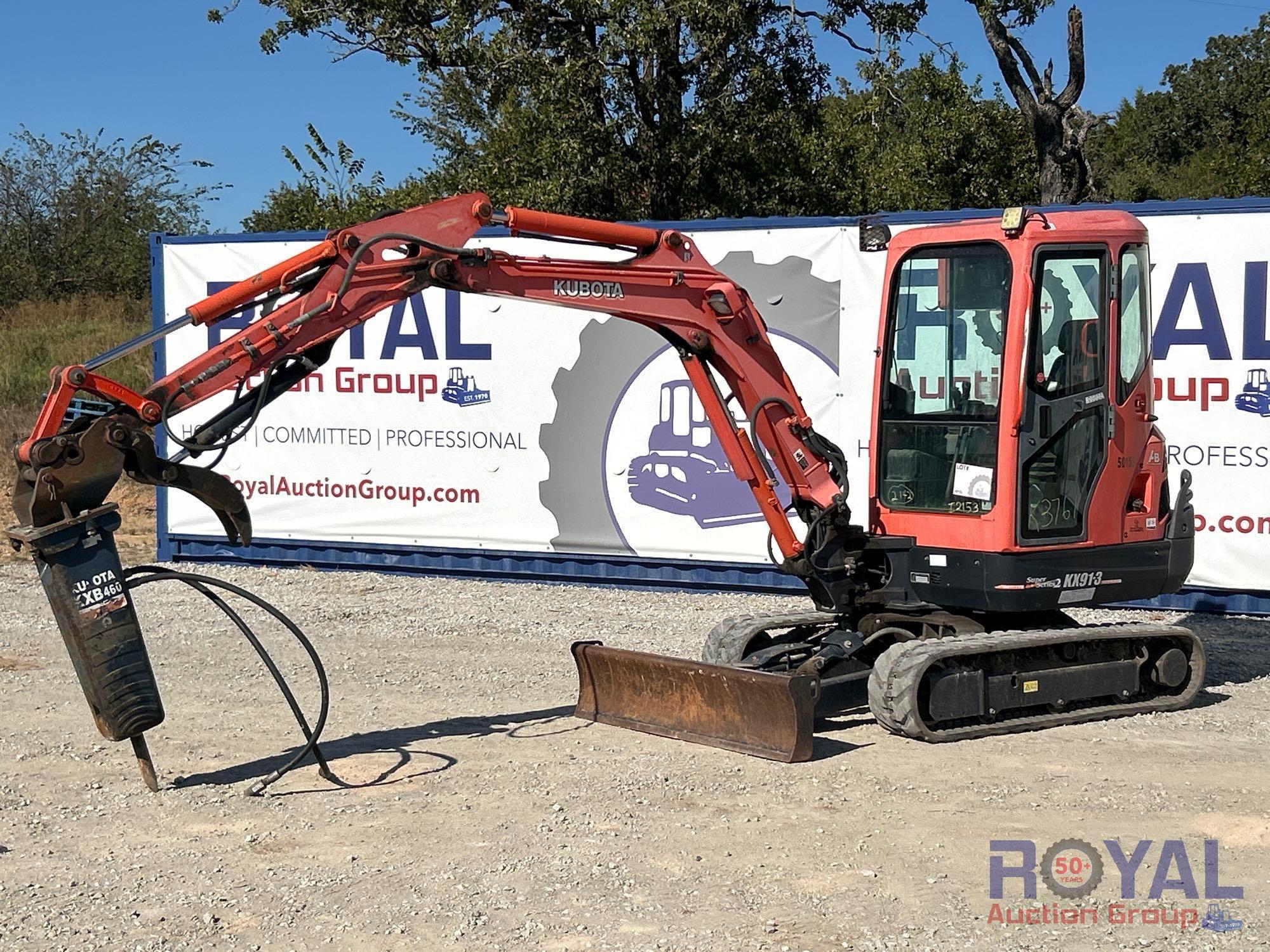 2015 Kubota KX91-3S2 Mini Excavator