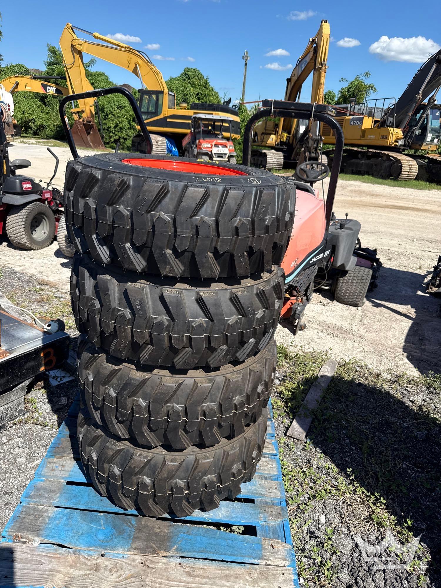 Set of 4 12-16.5 Bobcat Wheels and Tires