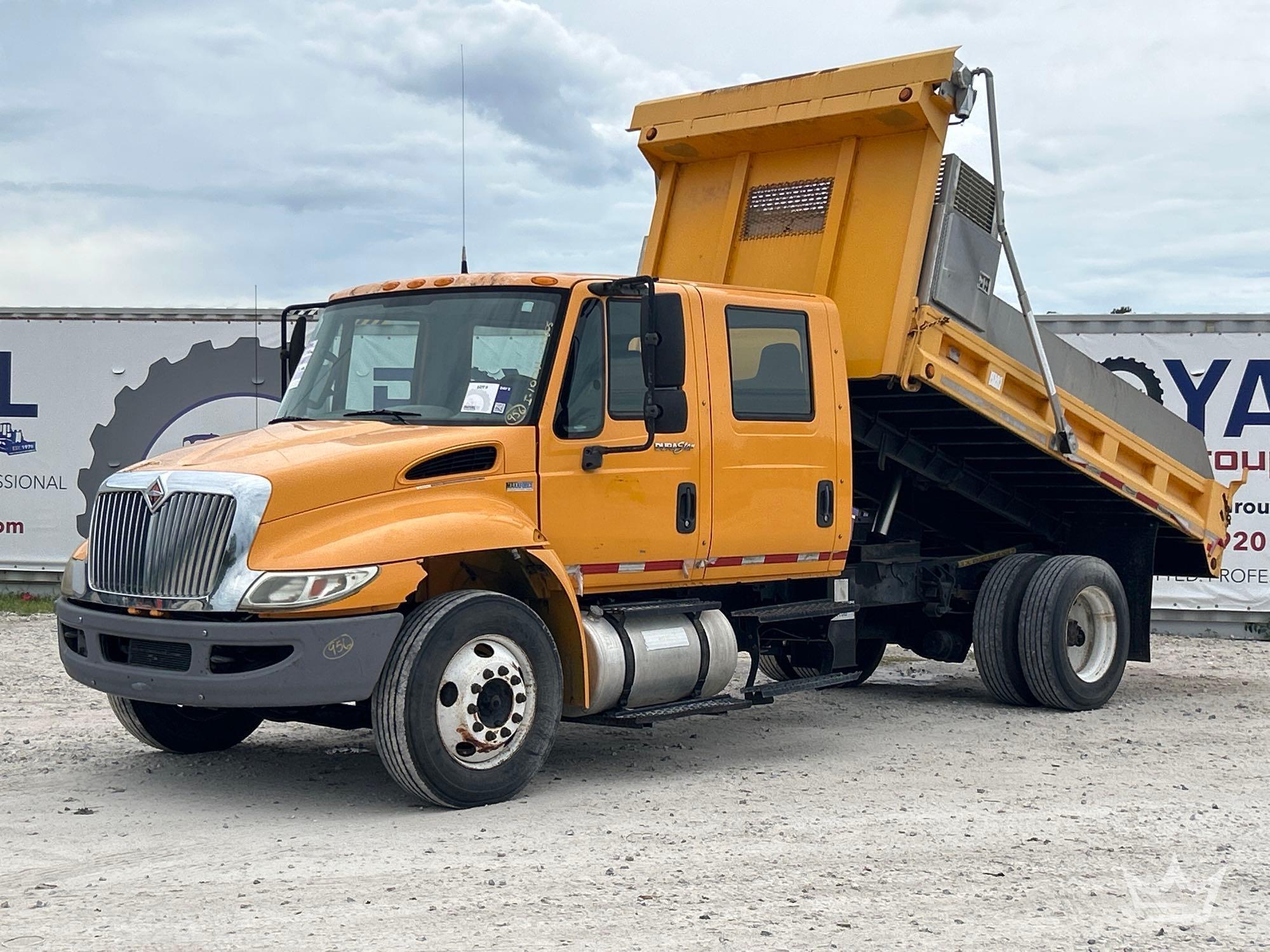 2013 International DuraStar 4300 Crew Cab Mason Dump Truck