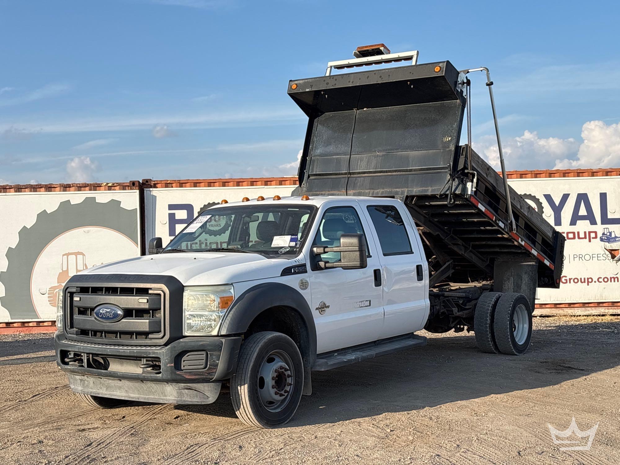2015 Ford F-550 Crew Cab Godwin 184U Mason Dump Truck