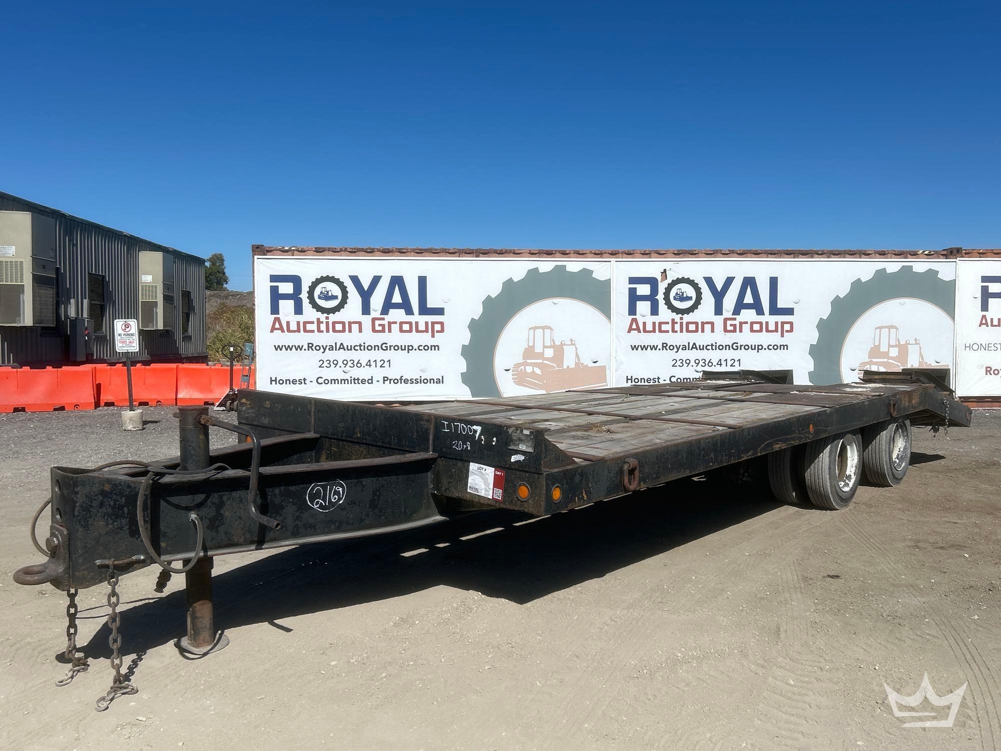 1991 Eager Beaver 24ft. T/A Dovetail Equipment Trailer