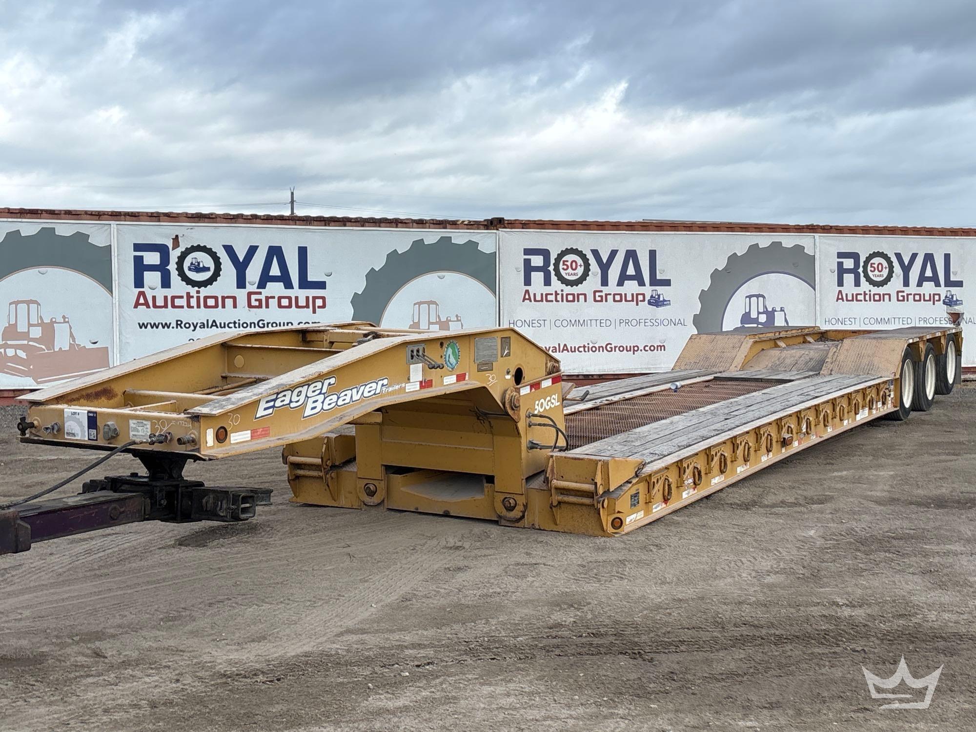 2014 Eagle Beaver 50SL/3 24ft Tri-Axle RGN Trailer