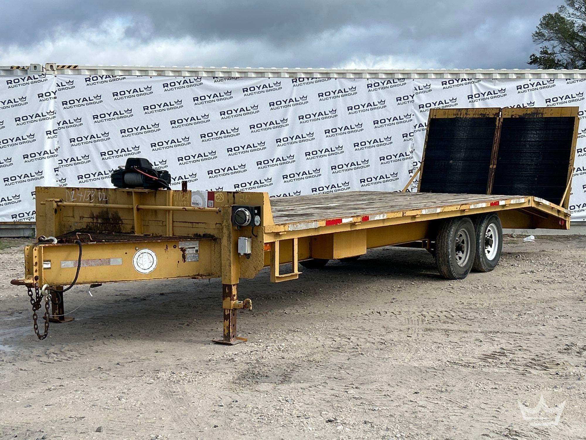26ft T/A Dovetail Flatbed Equipment Trailer