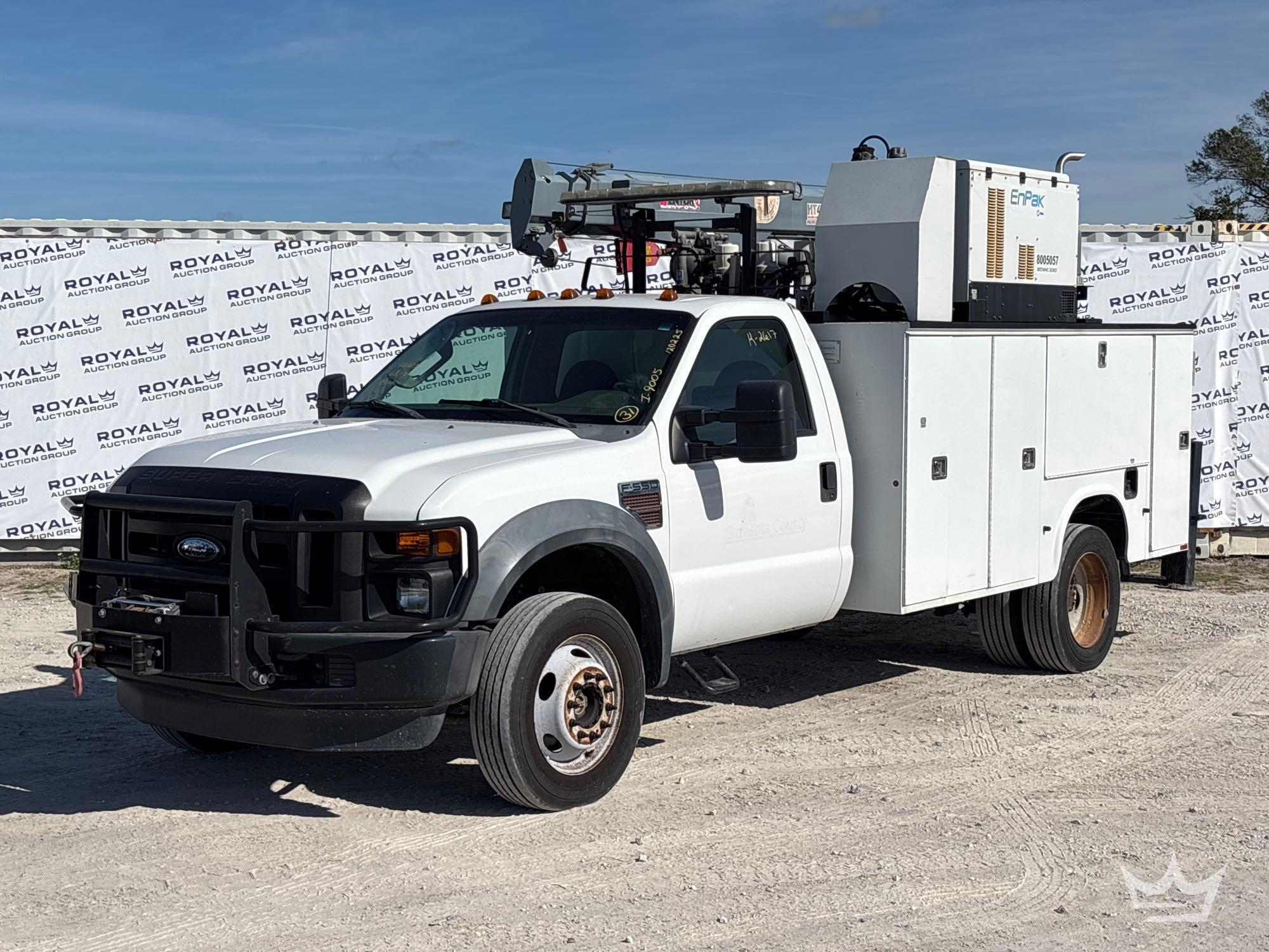 2010 Ford F-550 4x4 Venturo HT40KX 3 Ton Crane Mechanics Truck