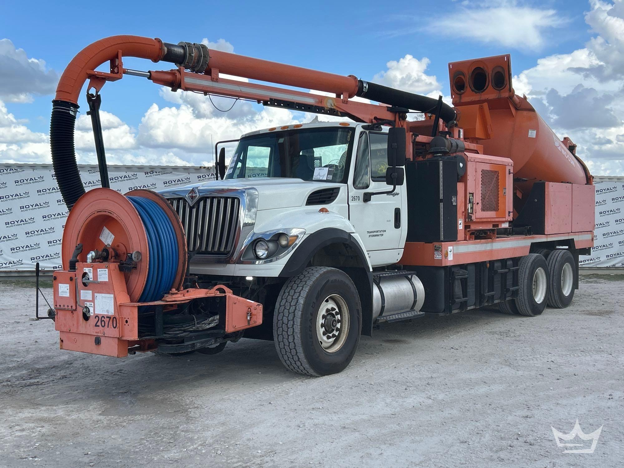 2014 International WorkStar 7400 T/A VacCon VPD4211 Combination Sewer Jetter Vacuum Truck