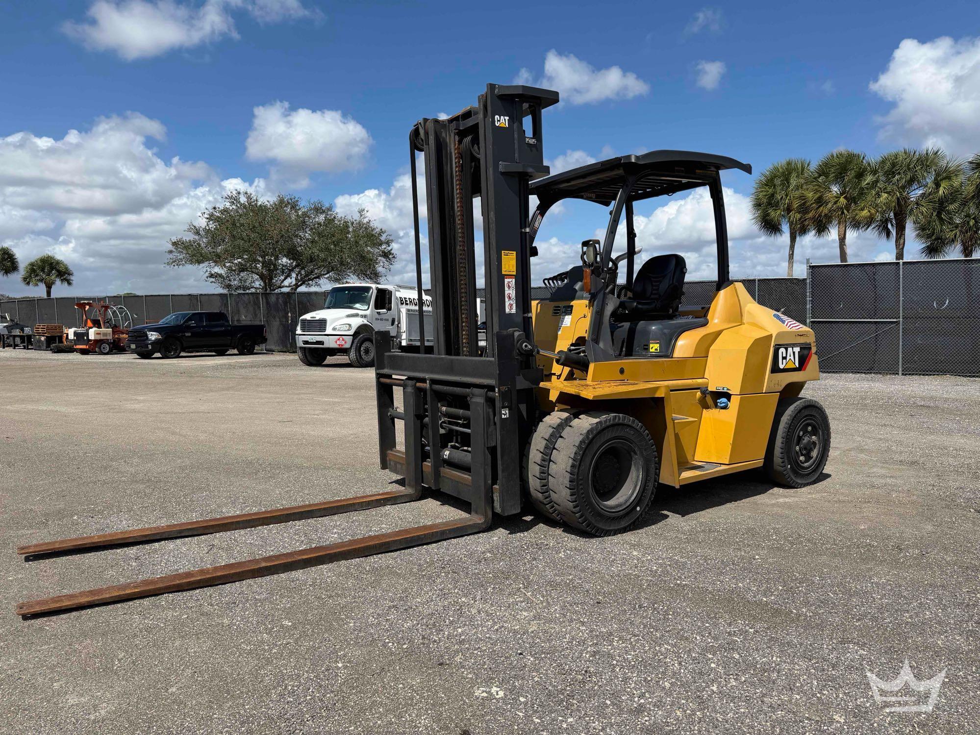 2017 Caterpillar DP70N1 15,500lb. Straight Mast Diesel Forklift