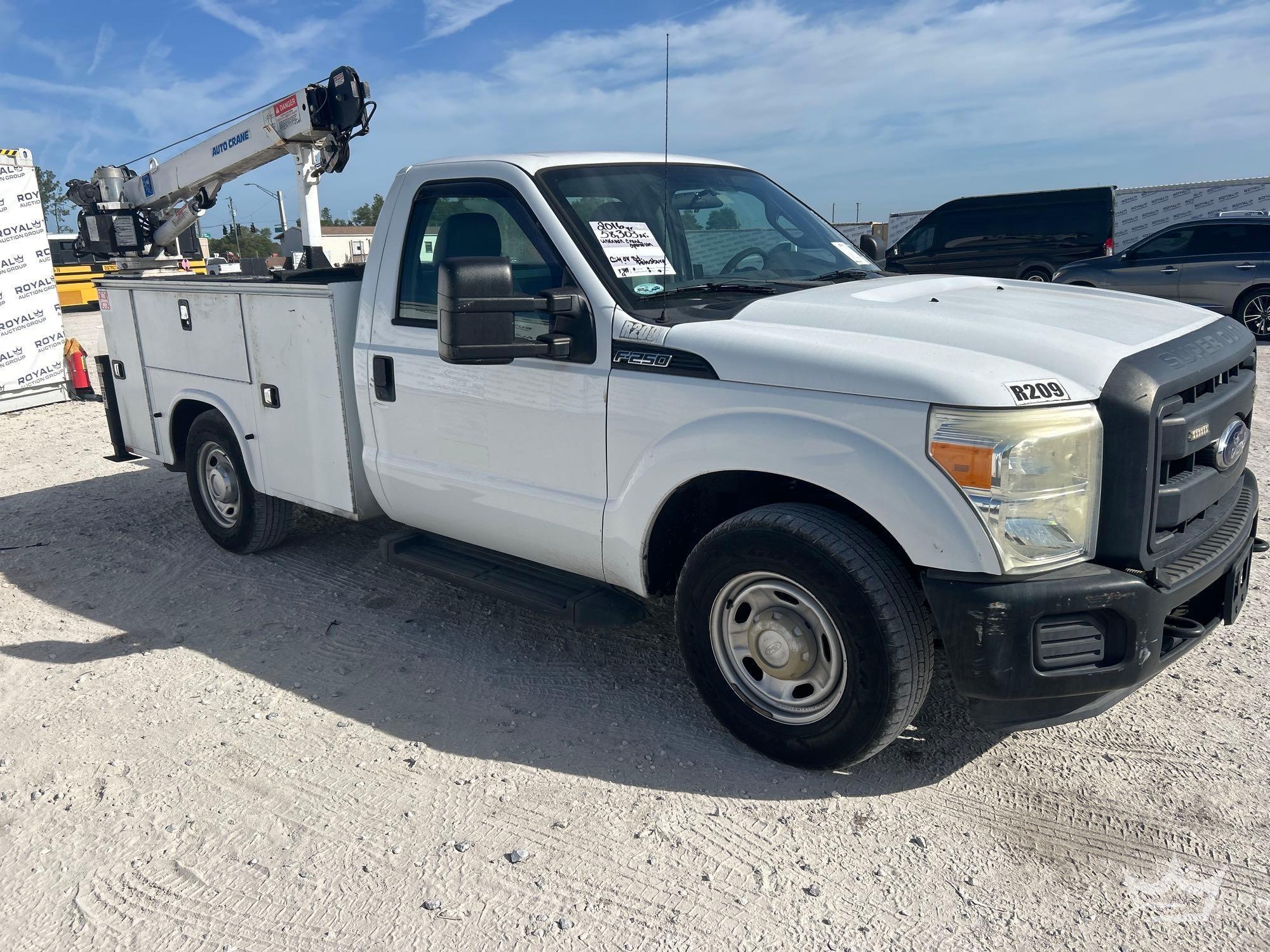 2016 Ford F-250 Auto Crane 3203 3,200lb. Crane Service Truck