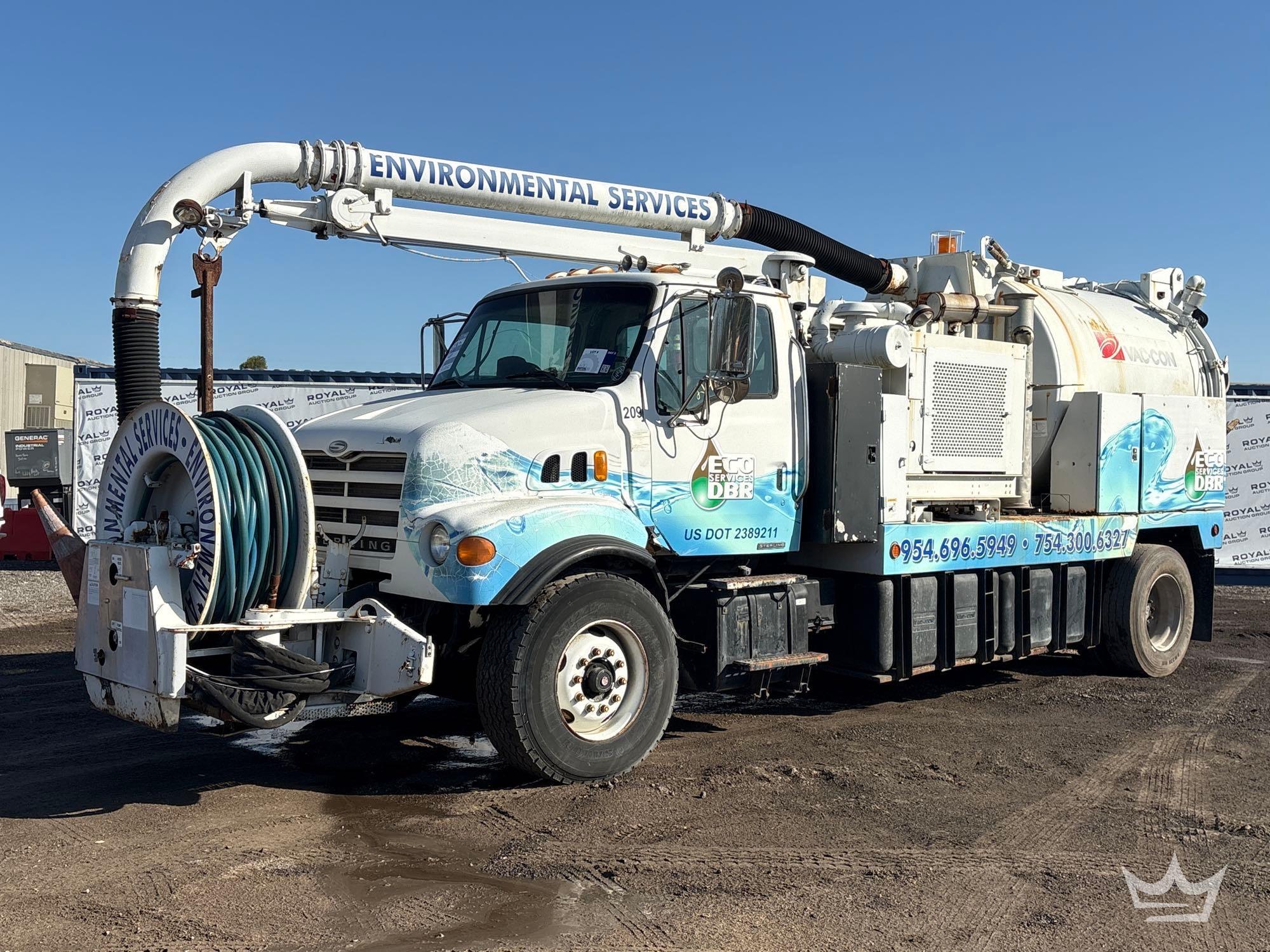 2002 Sterling L7500 Series VacCon V390LHA Combination Sewer Jetter Vacuum Truck