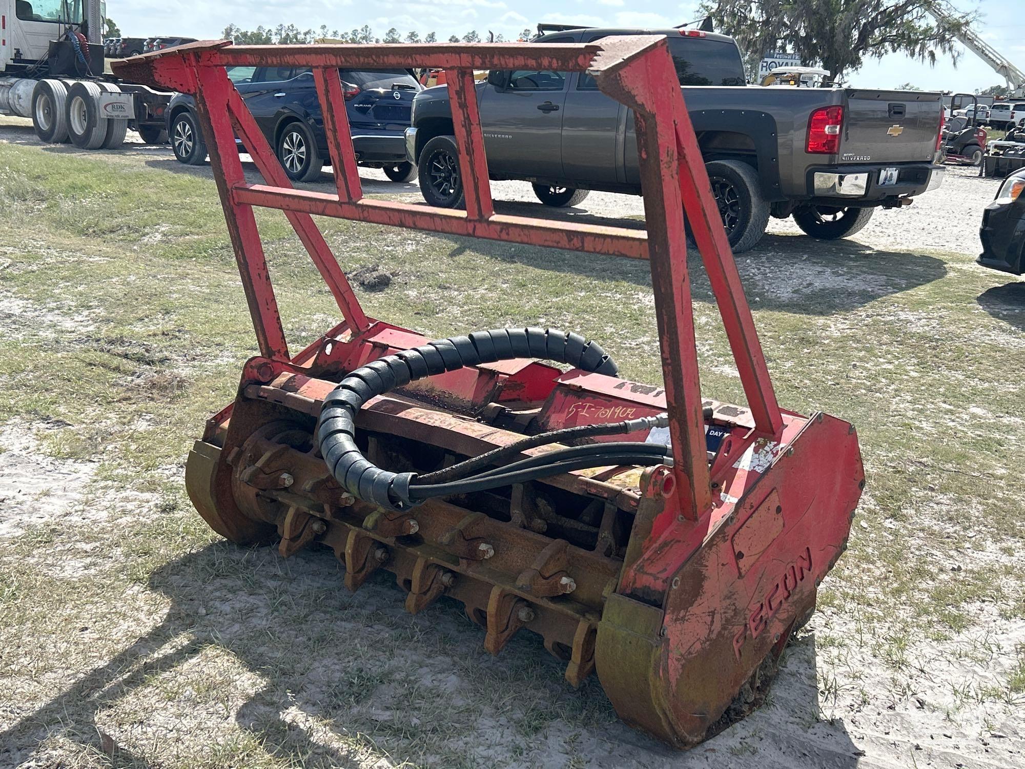 Fecon 72in Hydraulic Mulcher Head Skid Steer Attachment