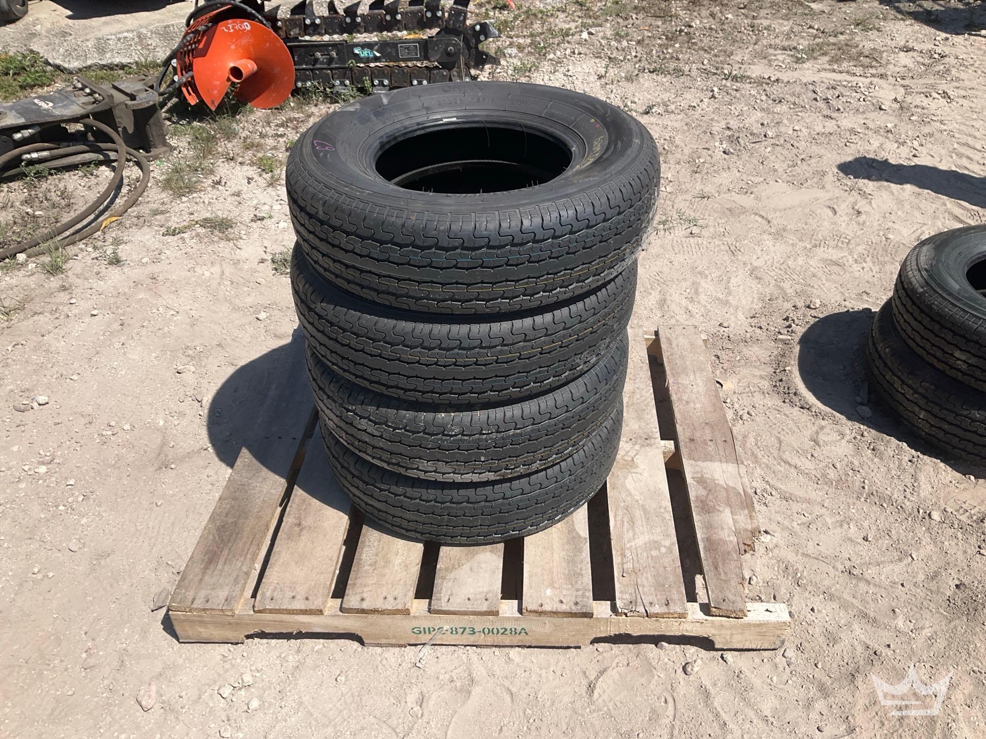 Set of 4 Unused ST205/75R15 Radial Trailer Tires