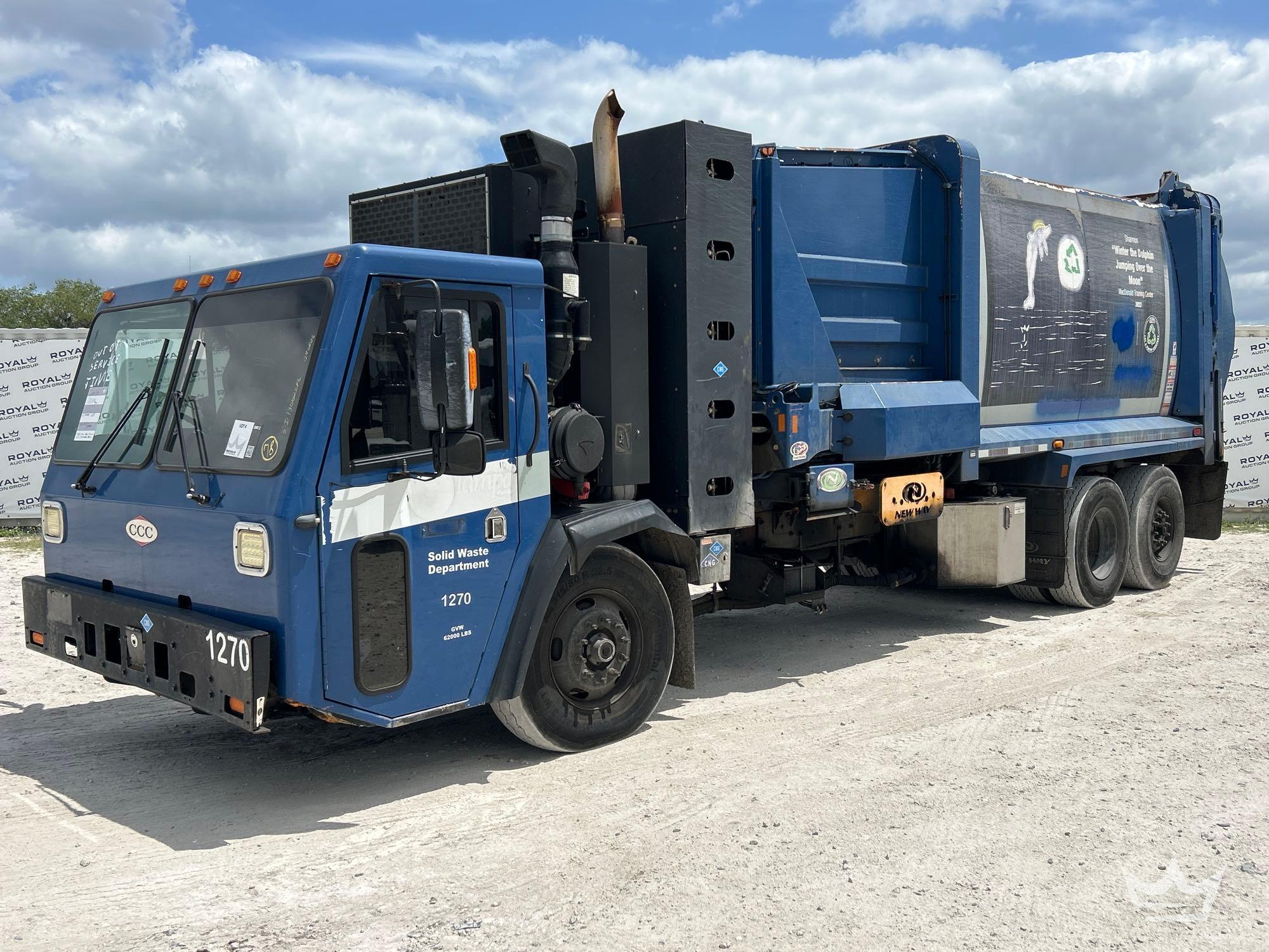 2017 Crane Carrier Co. T/A New Way 31ASL 31yd. Side Loader Garbage Truck