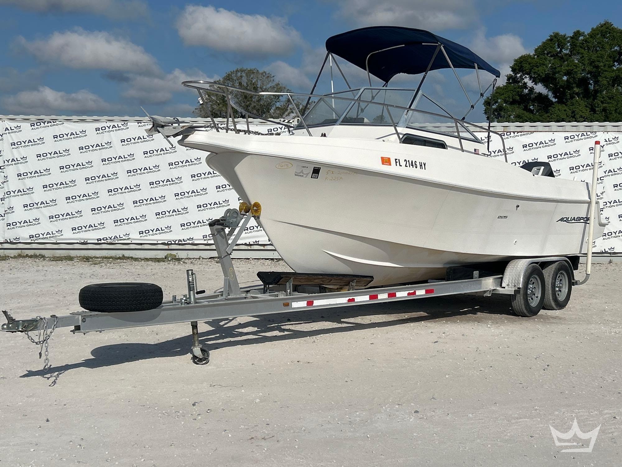 1995 Aquasport Explorer 225 w T/A Boat Trailer