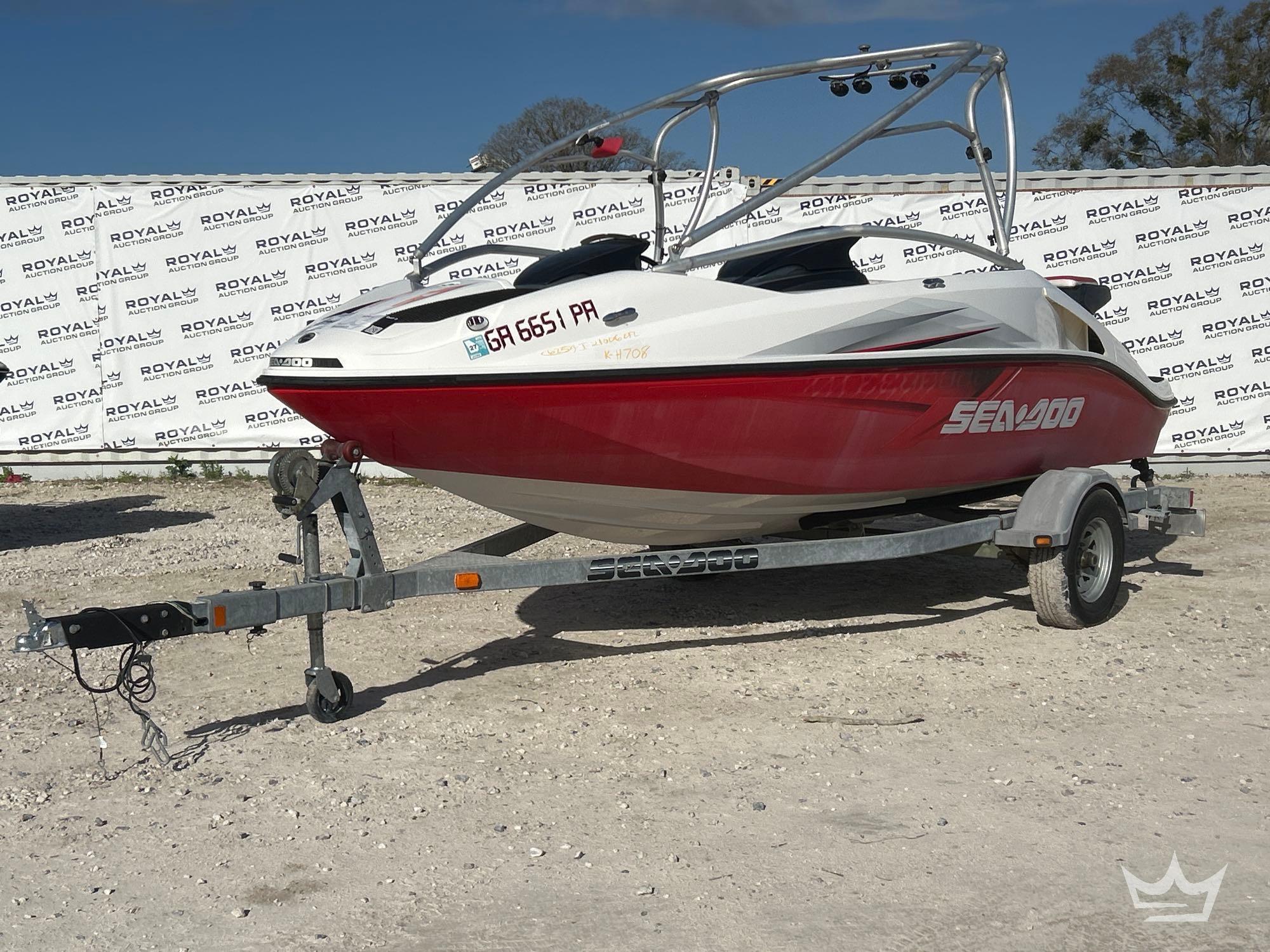 2008 21 Ft. Sea-Doo Speedster Boat with 2008 22Ft. Karavan S/A Trailer.