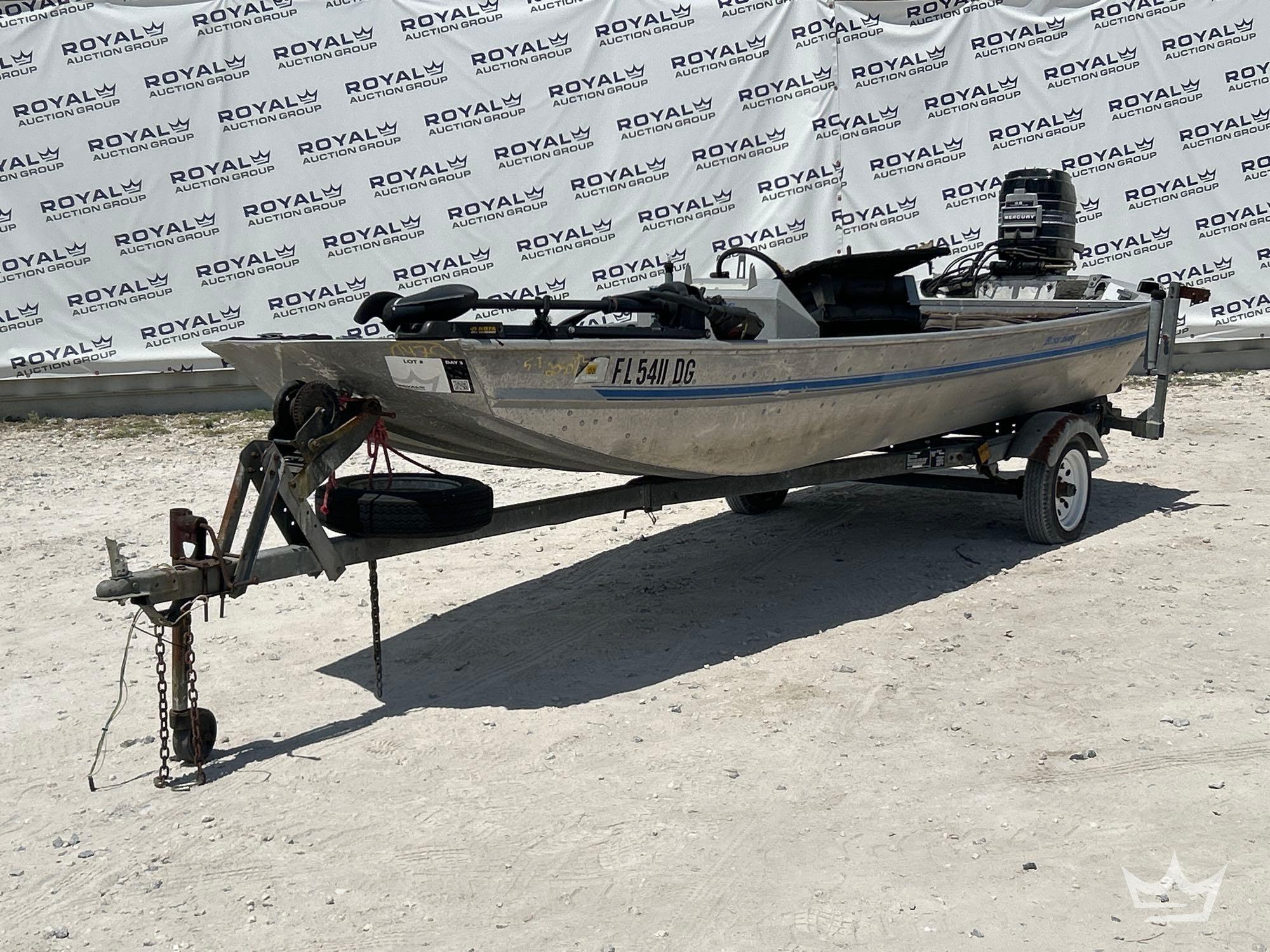 16ft. Terry Bass Boss Flats Fishing Boat w/ 18ft. S/A Boat Trailer