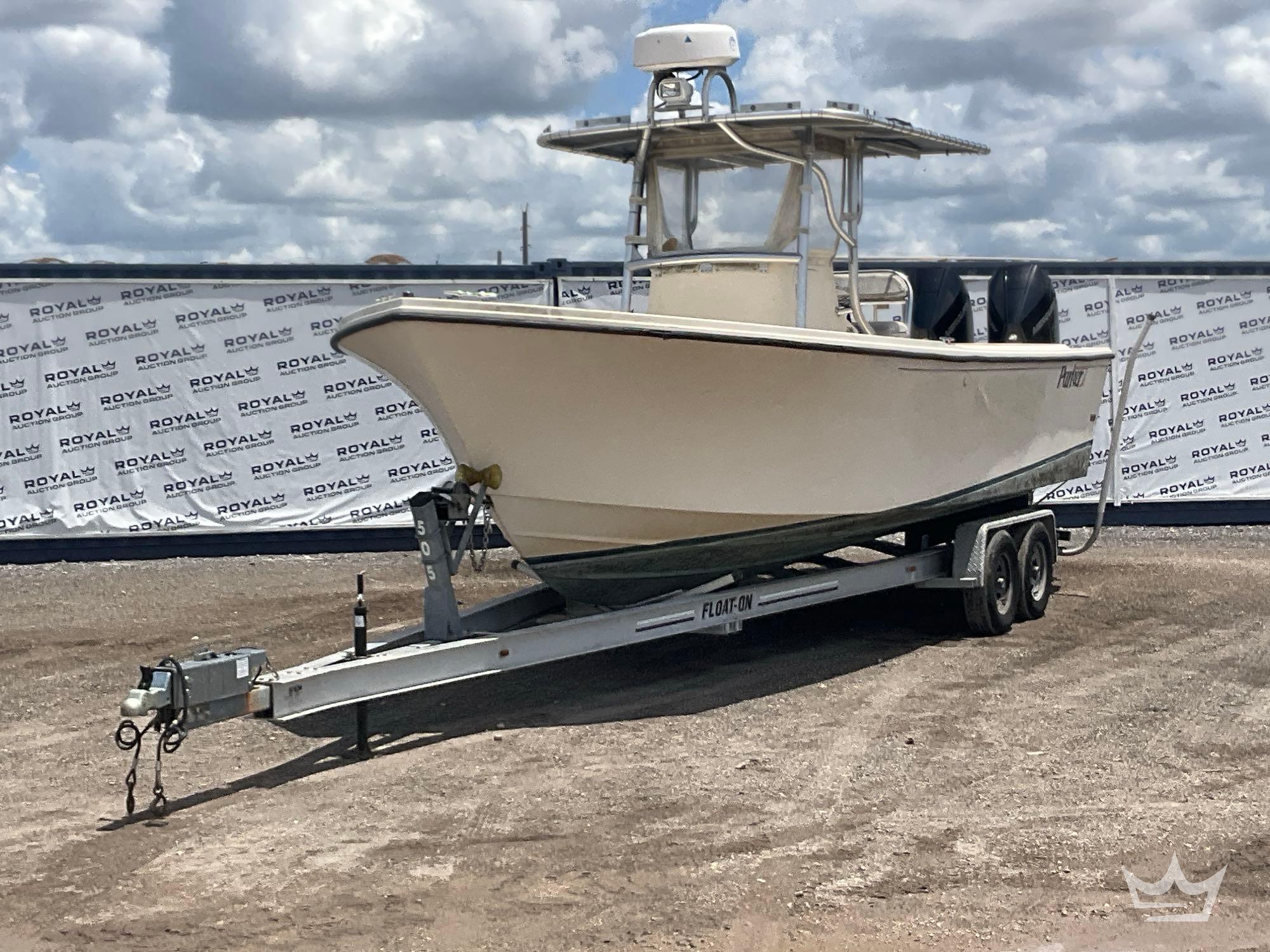 2013 Parker 2501 Center Console 28ft Boat with 2000 Float-On 30ft T/A Boat Trailer