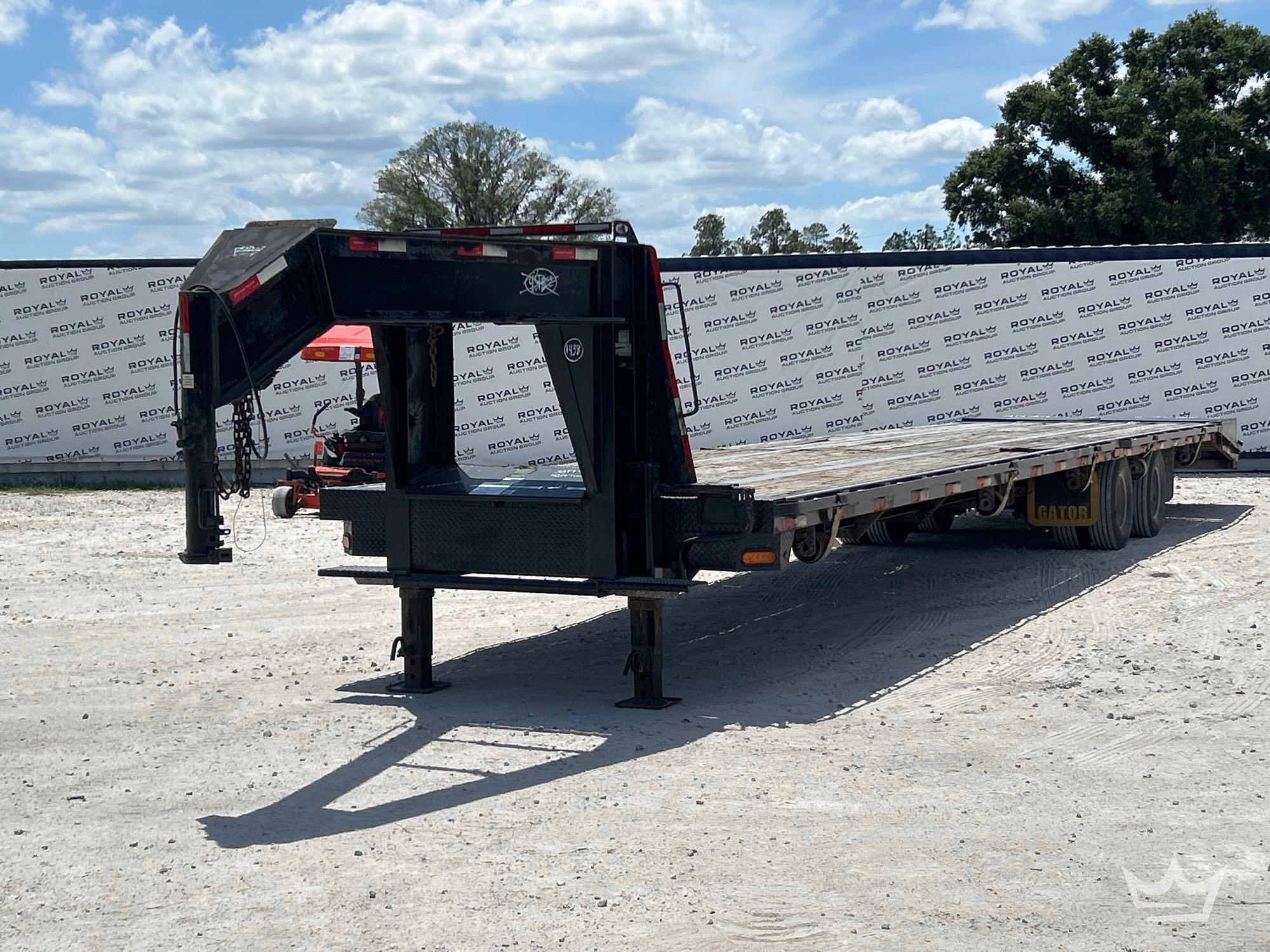 2018 Gator Made 40ft. 12 Ton T/A Gooseneck Flatbed Equipment Trailer