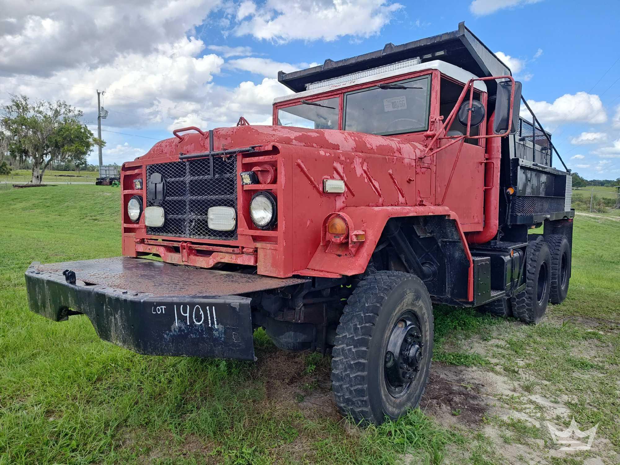 1984 AM General Corp 6x6 5 Ton Military Dump Converted Fire Type 4 Brush Truck