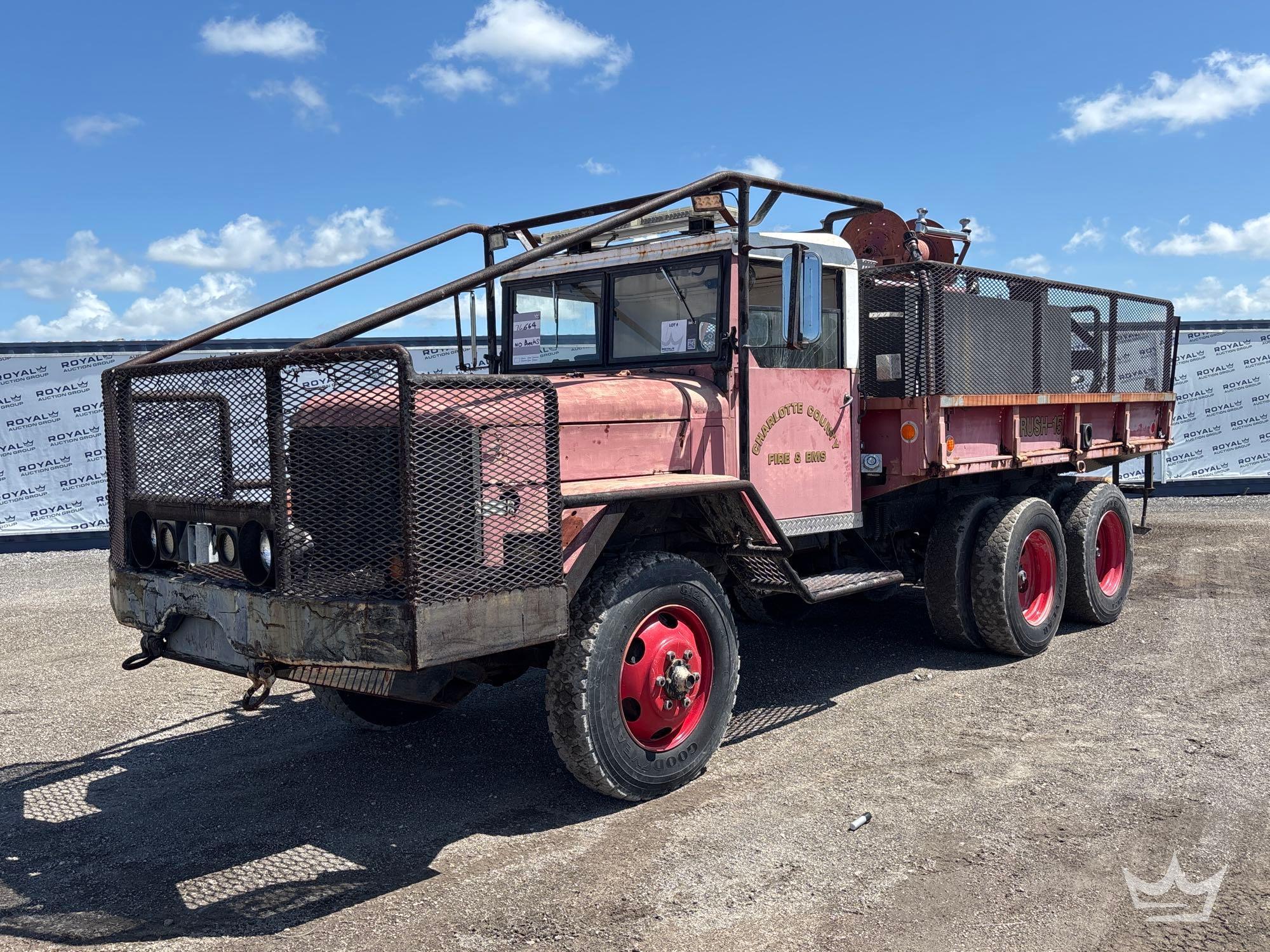 1985 U.S. Military M35A2C 6x6 2.5 Ton Brush Fire Truck