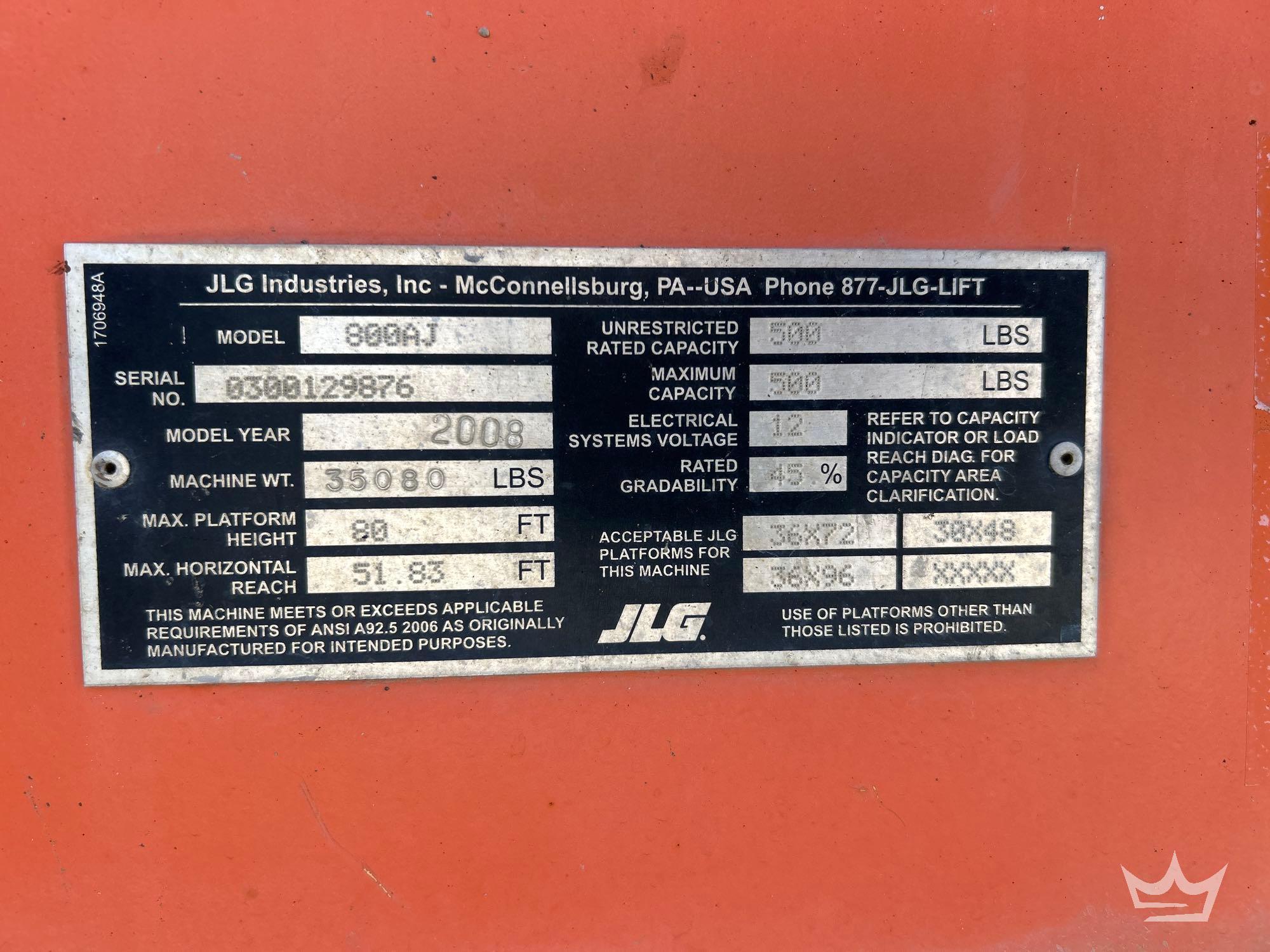 2008 JLG 800AJ