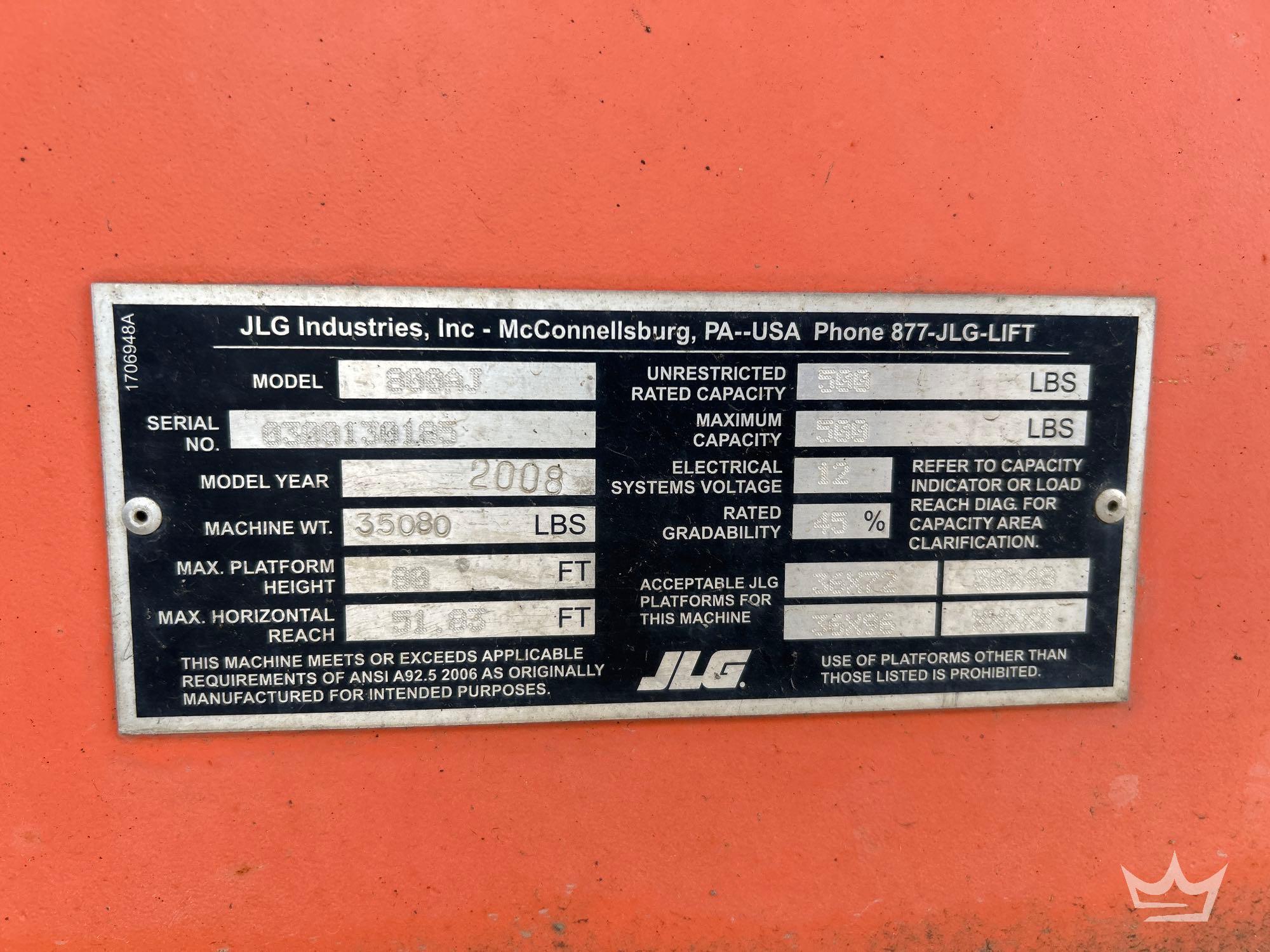 2008 JLG 800AJ
