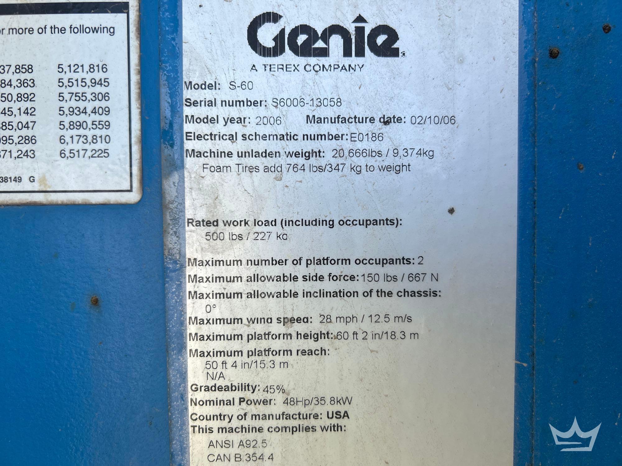 2006 Genie S60
