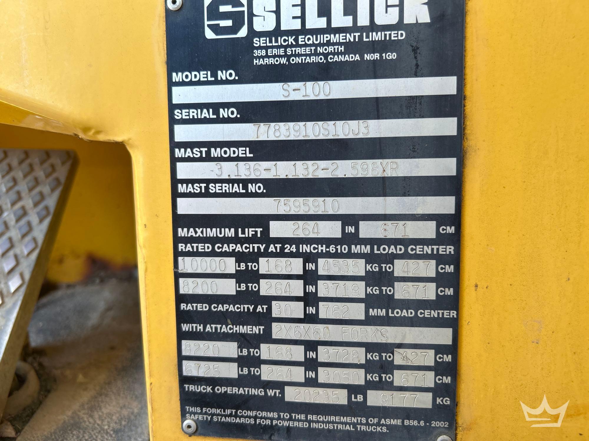 2010 Sellick S100