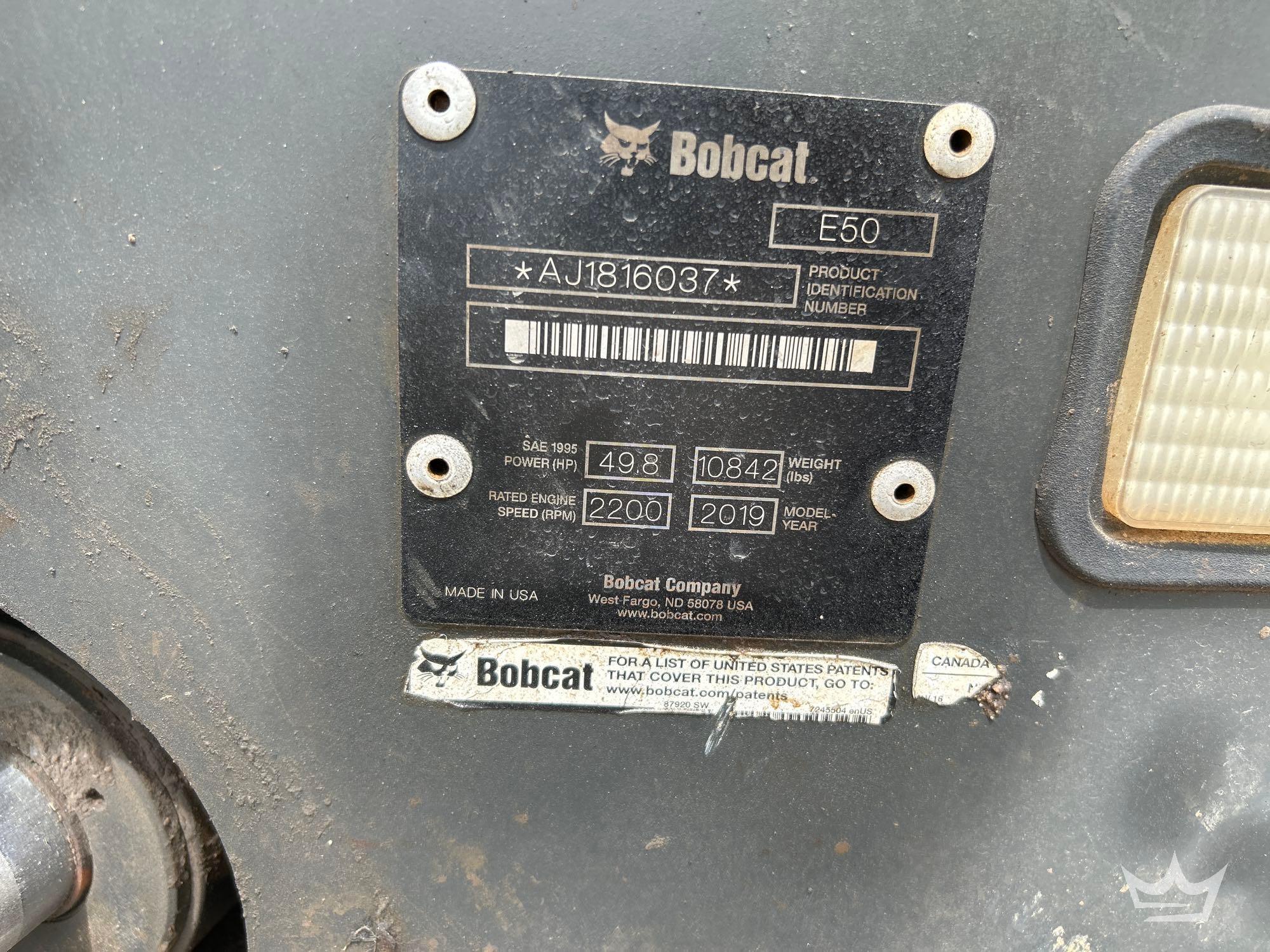 2019 Bobcat E50