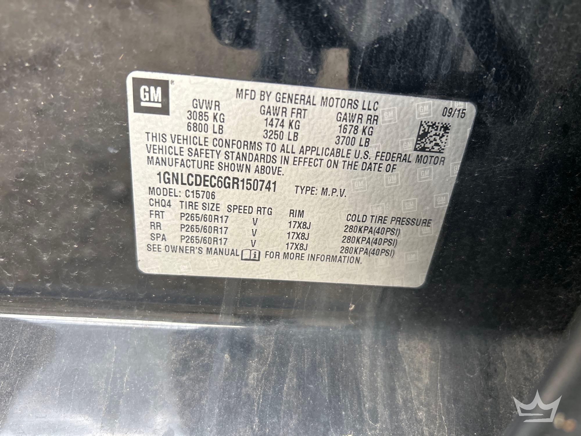 2016 Chevrolet Tahoe
