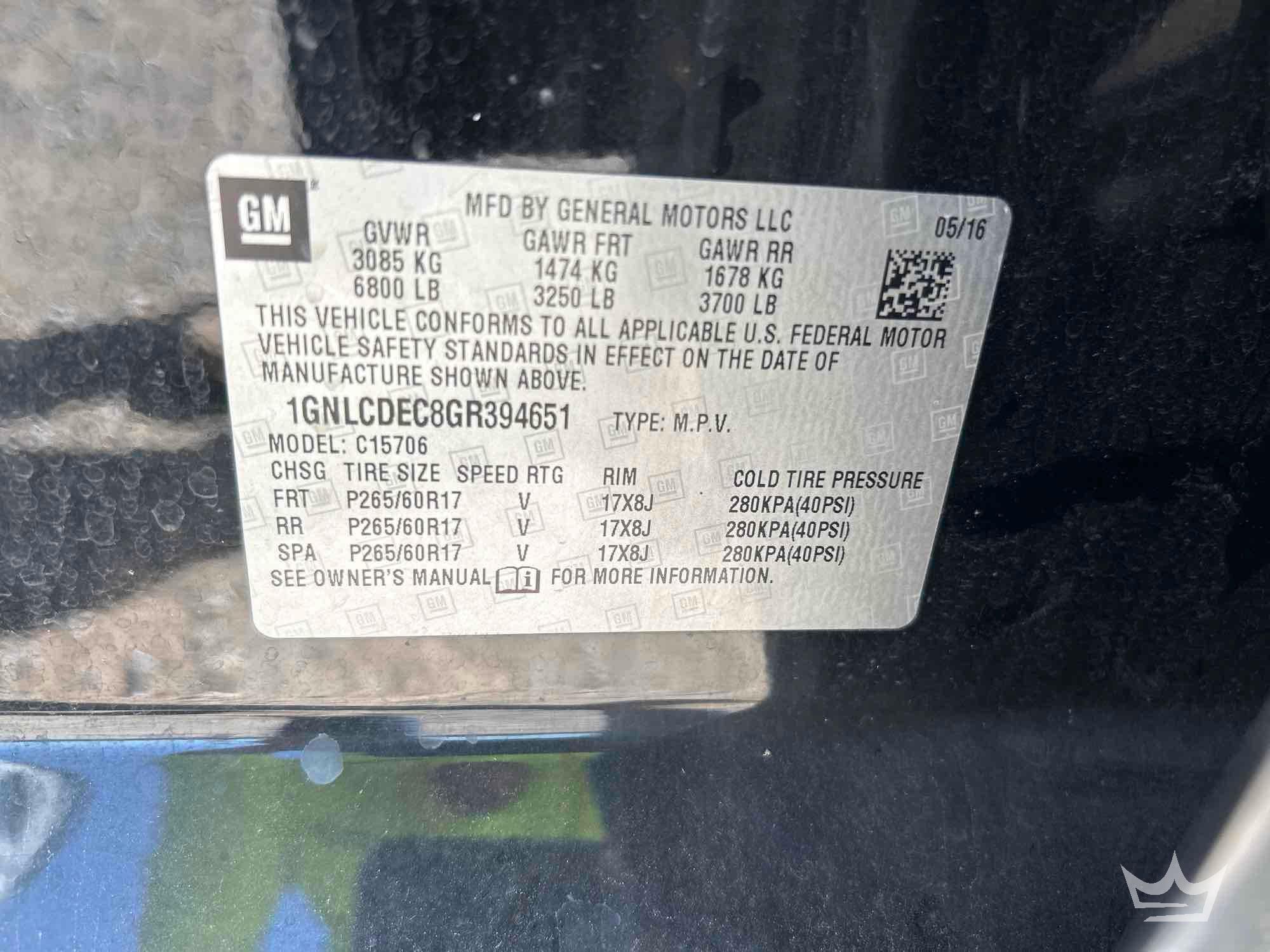2016 Chevrolet Tahoe