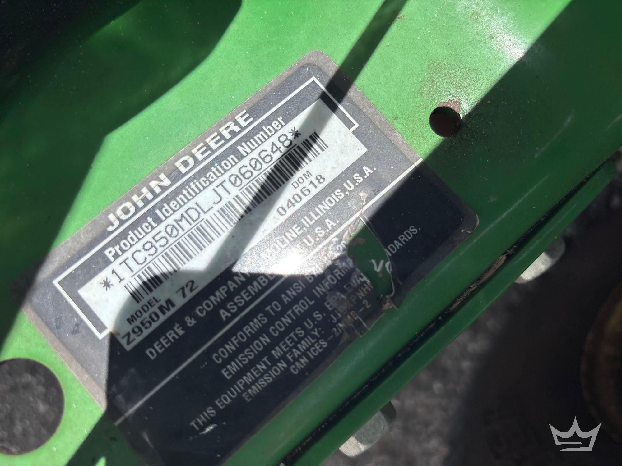 2018 John Deere ZTrak Z950M