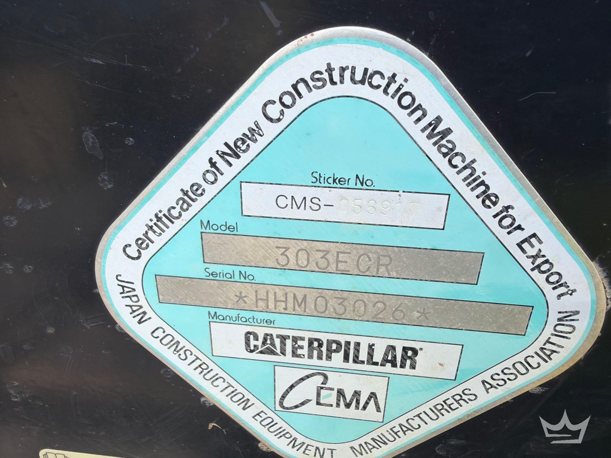 2018 Caterpillar 303ECR