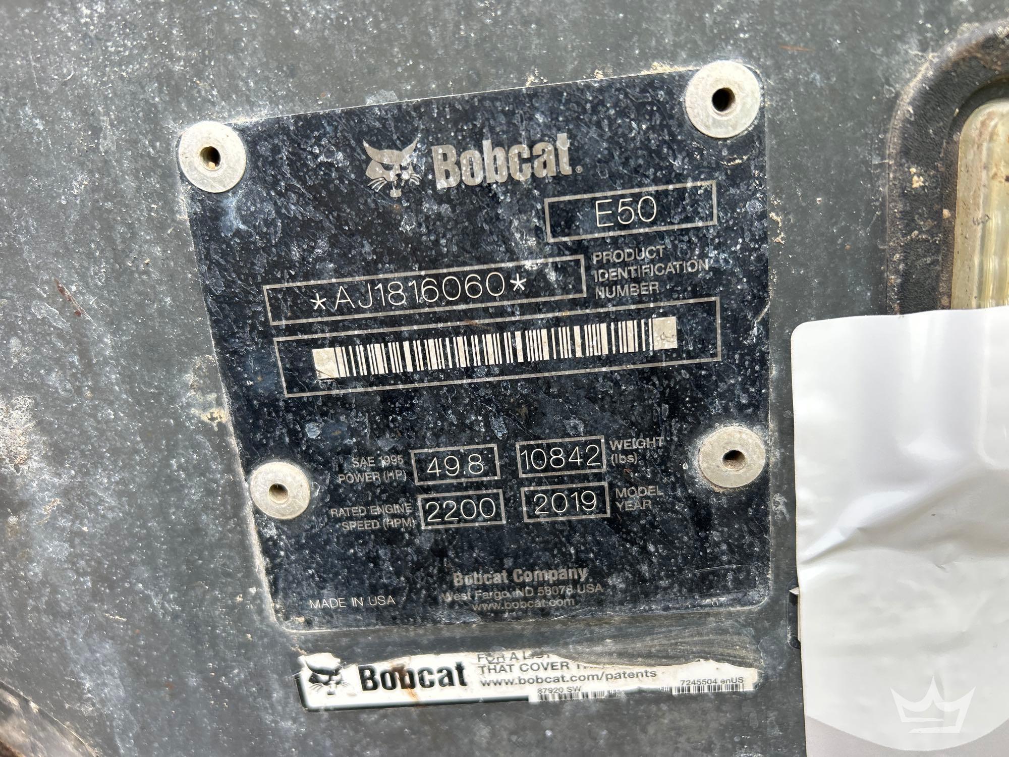2019 Bobcat E50